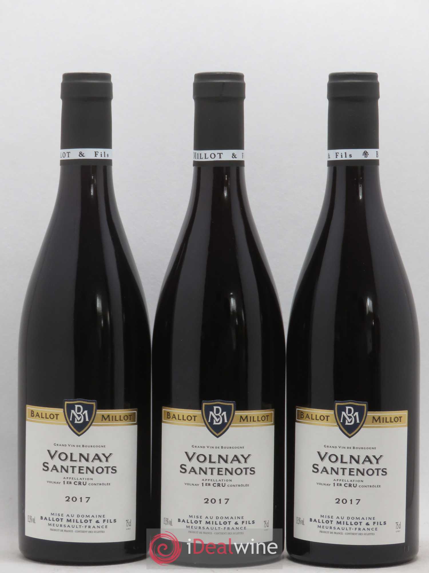Volnay 1er Cru Santenots Ballot Millot 2017 - Posten von 3 Flaschen - 0