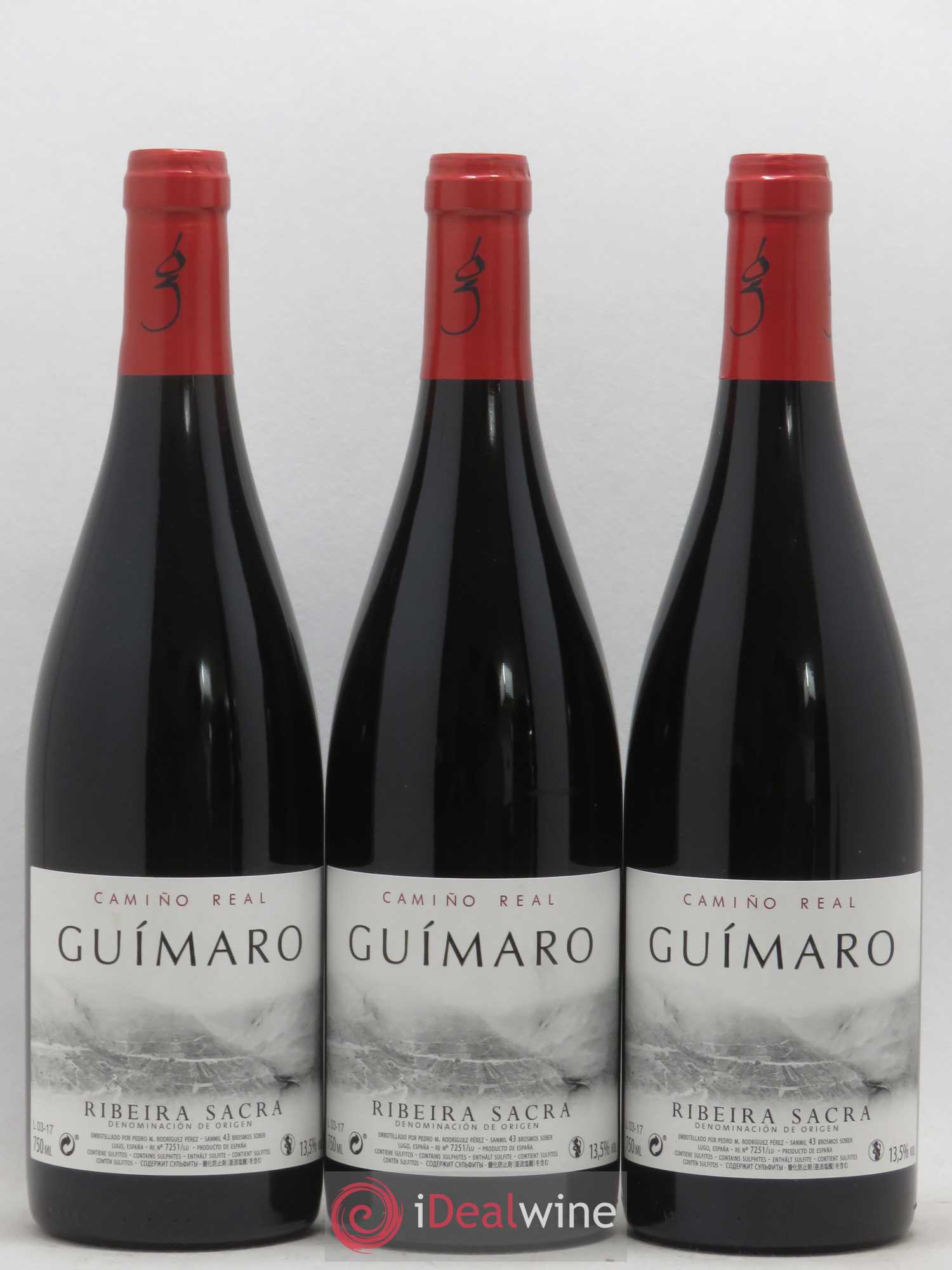 Espagne Ribeira Sacra Camino Real Guimaro 2017 - Lot de 3 bouteilles - 0