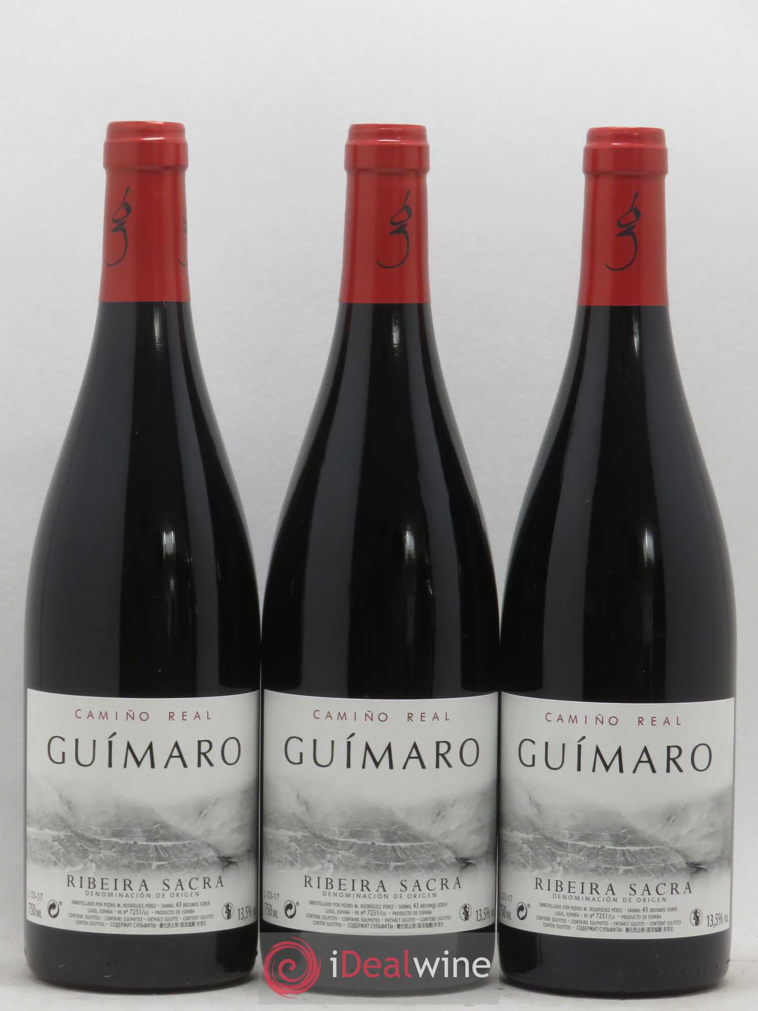 Espagne Ribeira Sacra Camino Real Guimaro 2017 - Lot de 3 bouteilles - 0