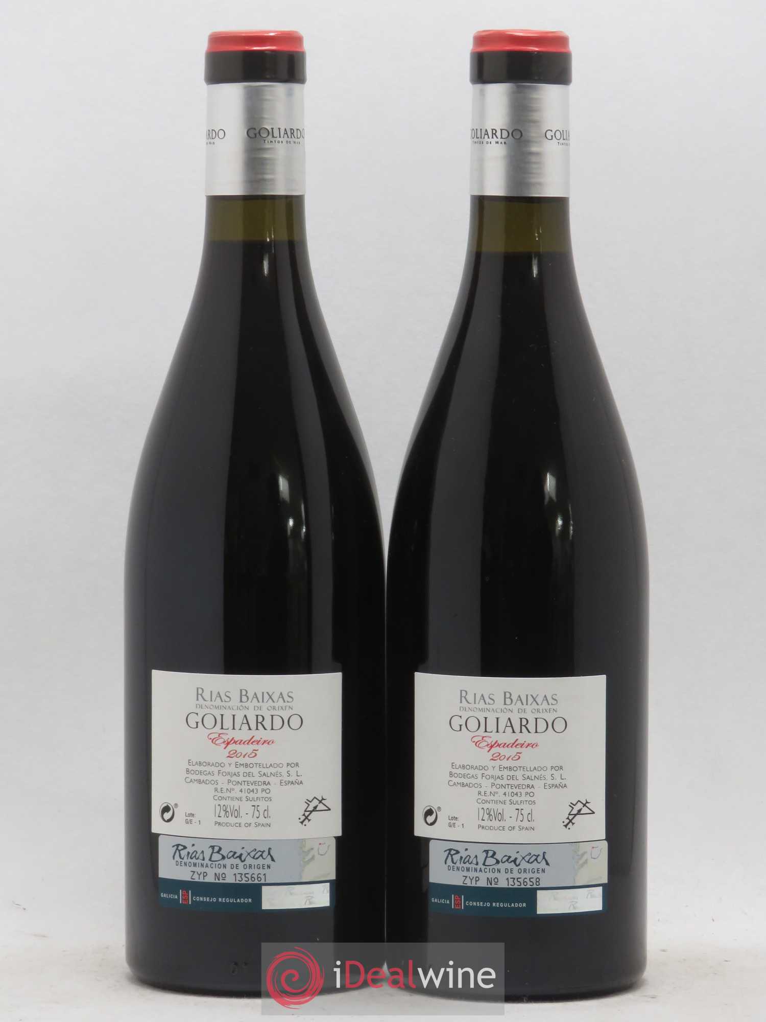 Espagne Rias Baixas Forjas Del Salnes Goliardo Espadeiro 2015 - Posten von 2 Flaschen - 1