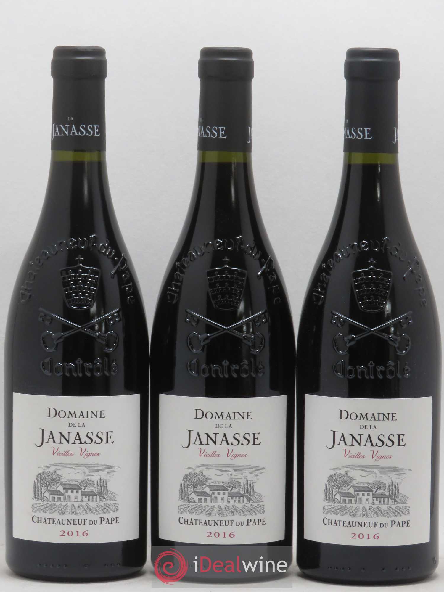 Châteauneuf-du-Pape Cuvée Vieilles Vignes La Janasse (Domaine de) 2016 - Lotto di 12 bottiglie - 4