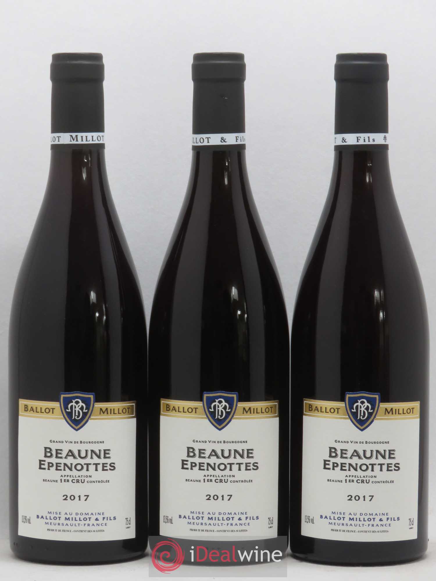 Beaune 1er Cru Epenottes Ballot Millot 2017 - Posten von 3 Flaschen - 0