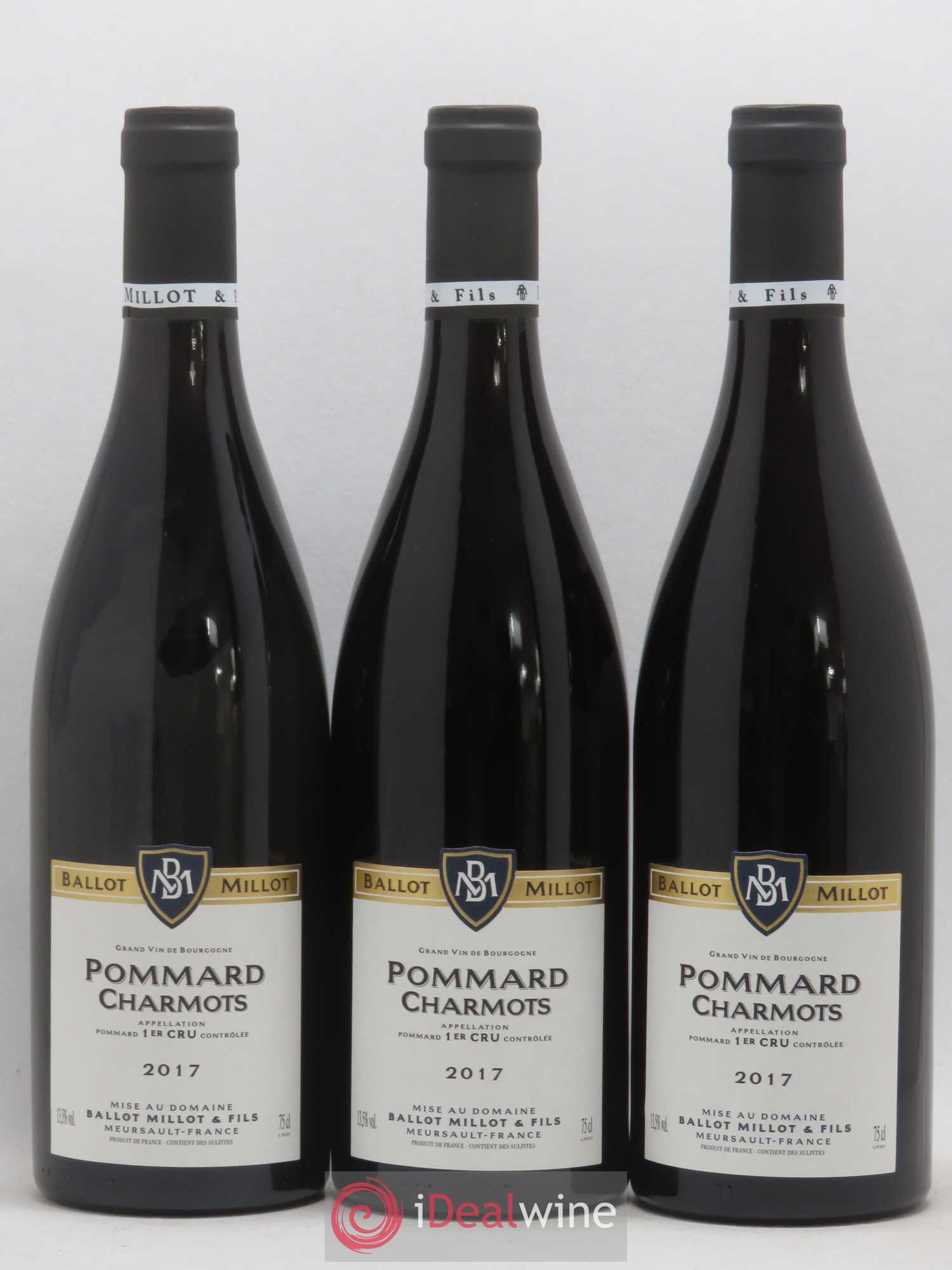 Pommard 1er Cru Charmots Ballot Millot 2017 - Posten von 3 Flaschen - 0