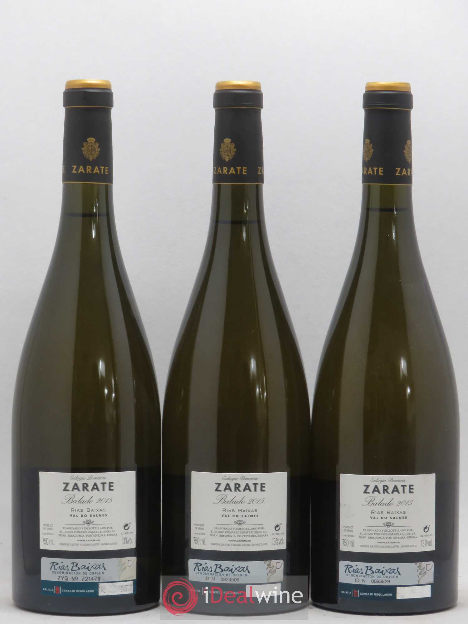 Rias Baixas Balado Zarate 2015 - Posten von 3 Flaschen - 1