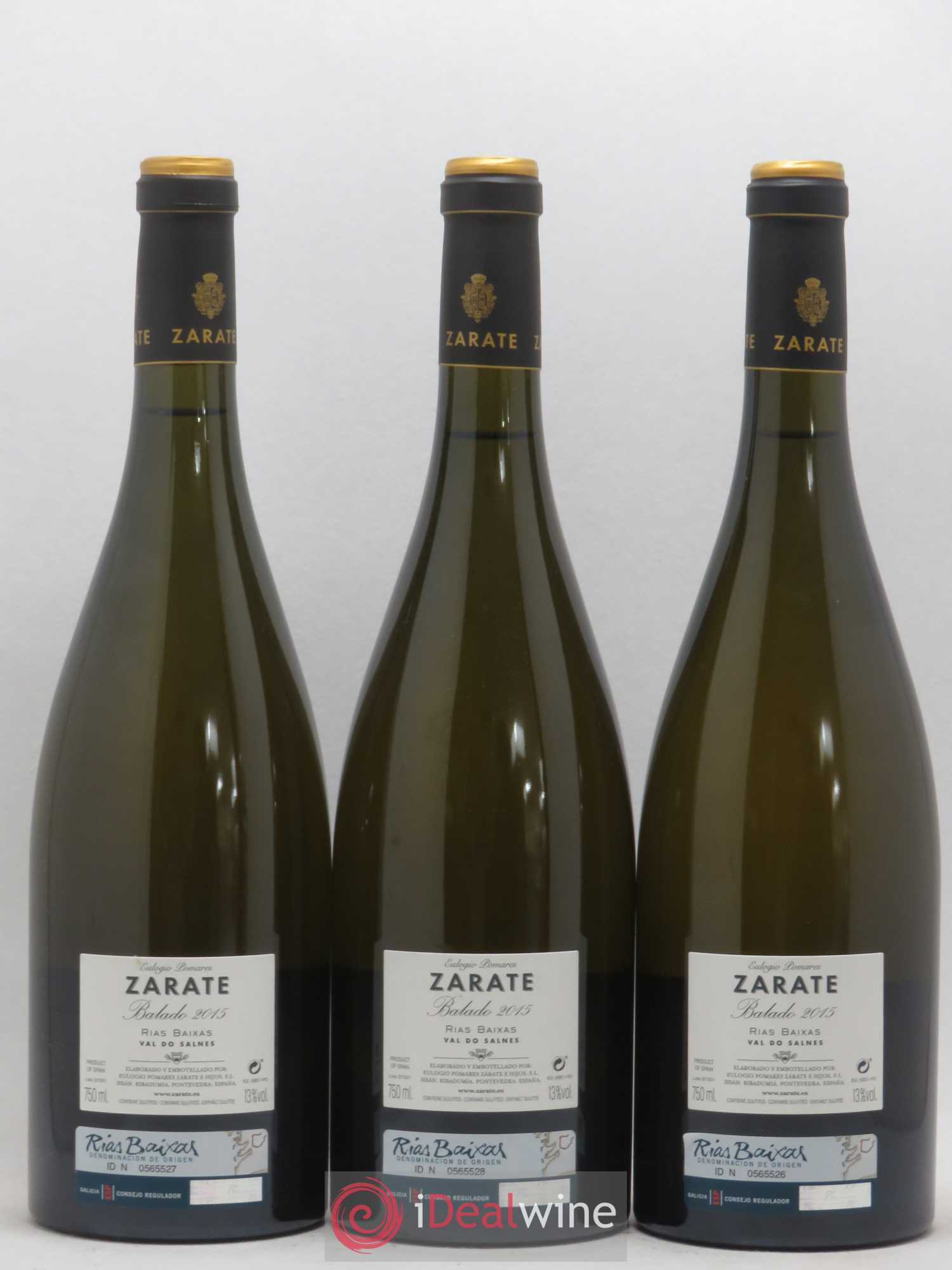 Rias Baixas Balado Zarate 2015 - Posten von 3 Flaschen - 1