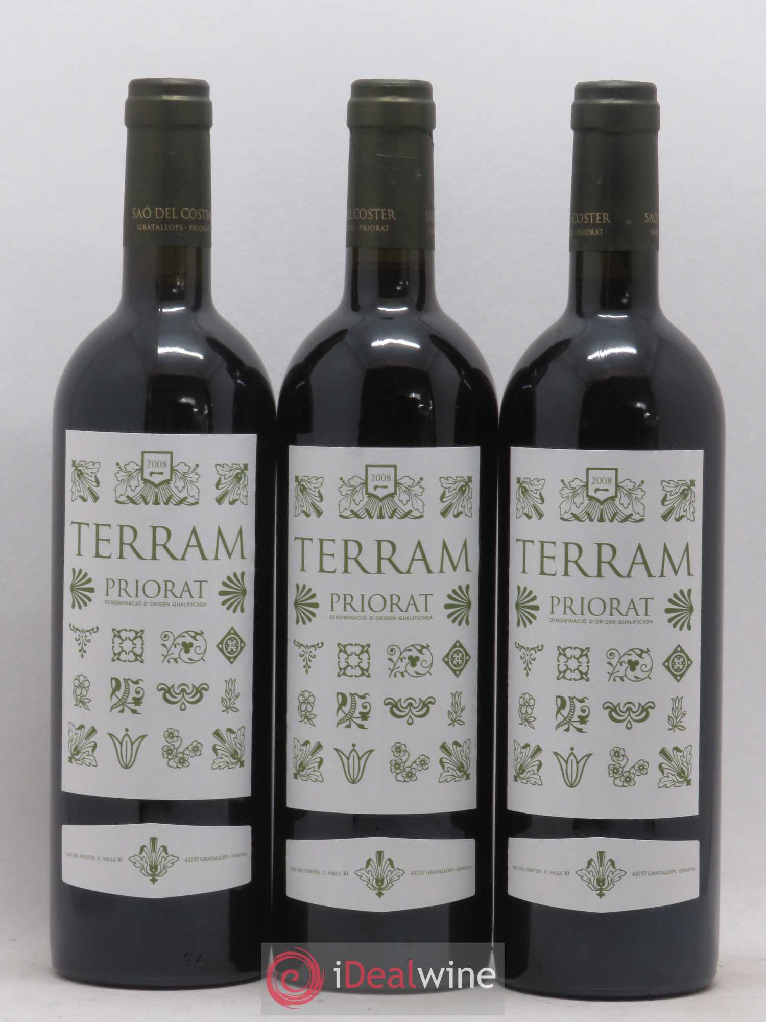 Priorat DOCA Terram Sao Del Colster 2008 - Lot de 3 bouteilles - 0