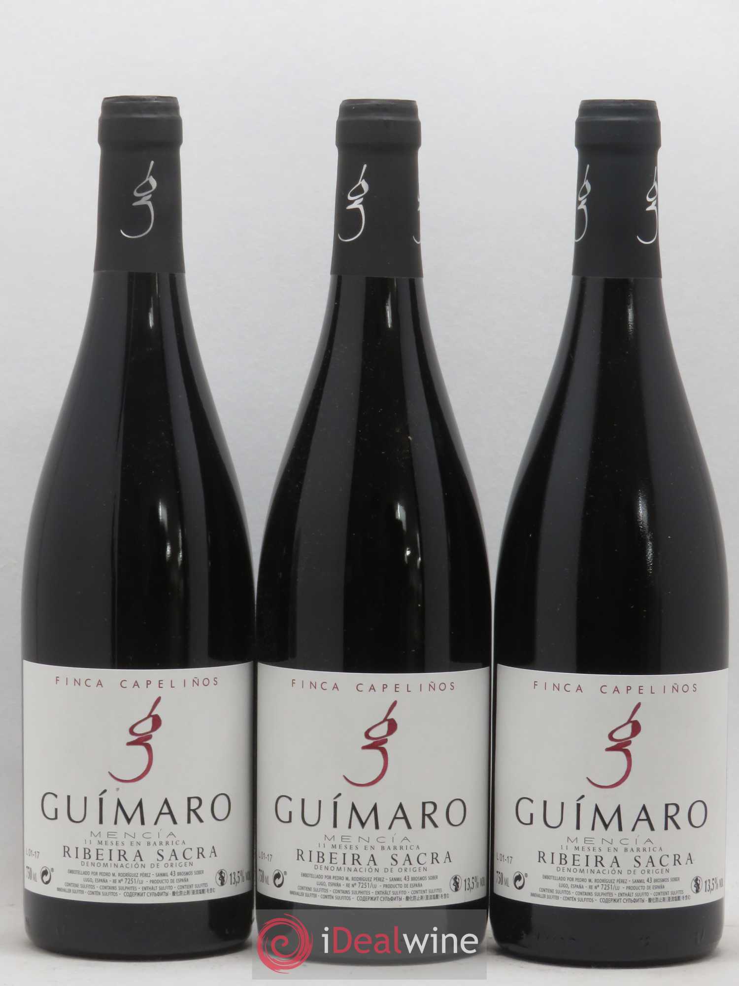 Espagne Ribeira Sacra Mencia Finca Capelinos Guimaro 2017 - Posten von 3 Flaschen - 0