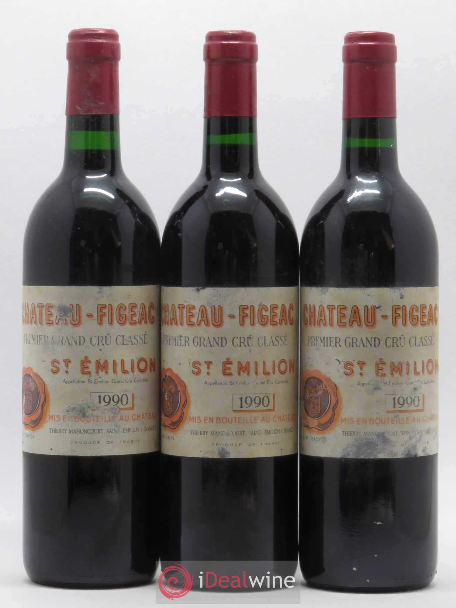 Château Figeac 1er Grand Cru Classé A 1990 - Lot de 12 bouteilles - 1