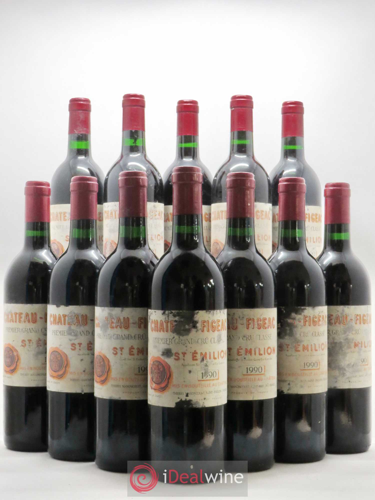 Château Figeac 1er Grand Cru Classé A 1990 - Lot de 12 bouteilles - 0