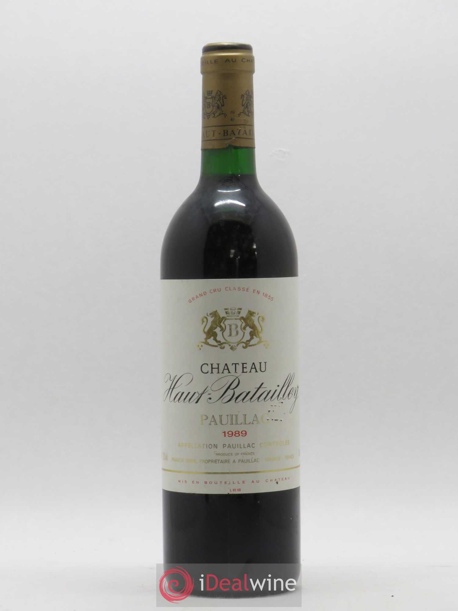 Château Haut Batailley 5ème Grand Cru Classé 1989 - Lot de 1 bouteille - 0