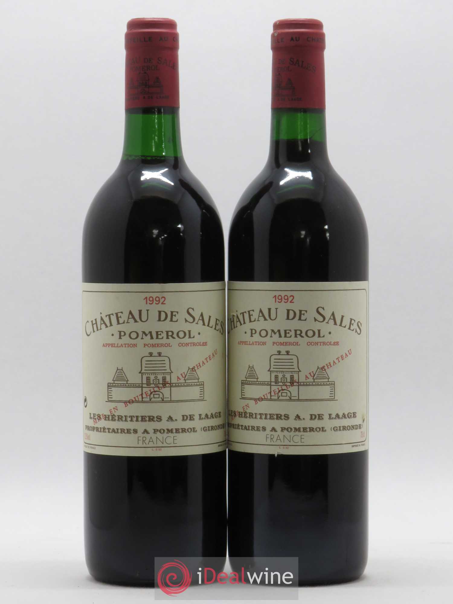 Château de Sales 1992 - Lot de 2 bouteilles - 0