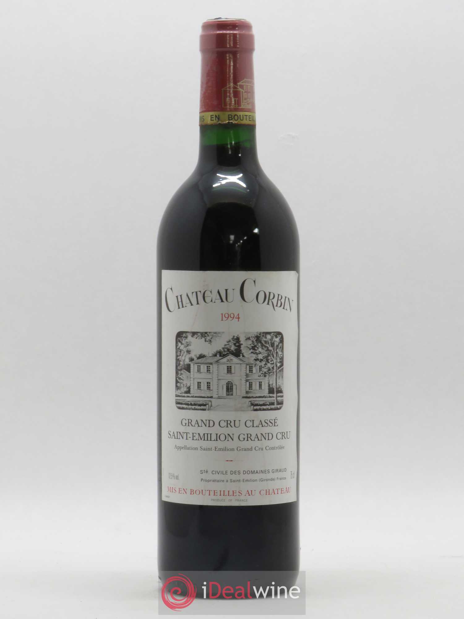 Château Corbin Grand Cru Classé (sans prix de réserve) 1994 - Lot de 1 bouteille - 0