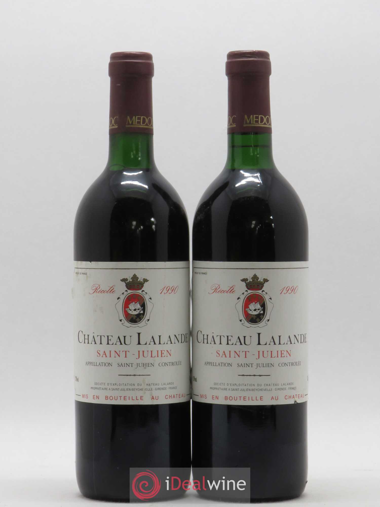 Château Lalande 1990 - Lot de 2 bouteilles - 0