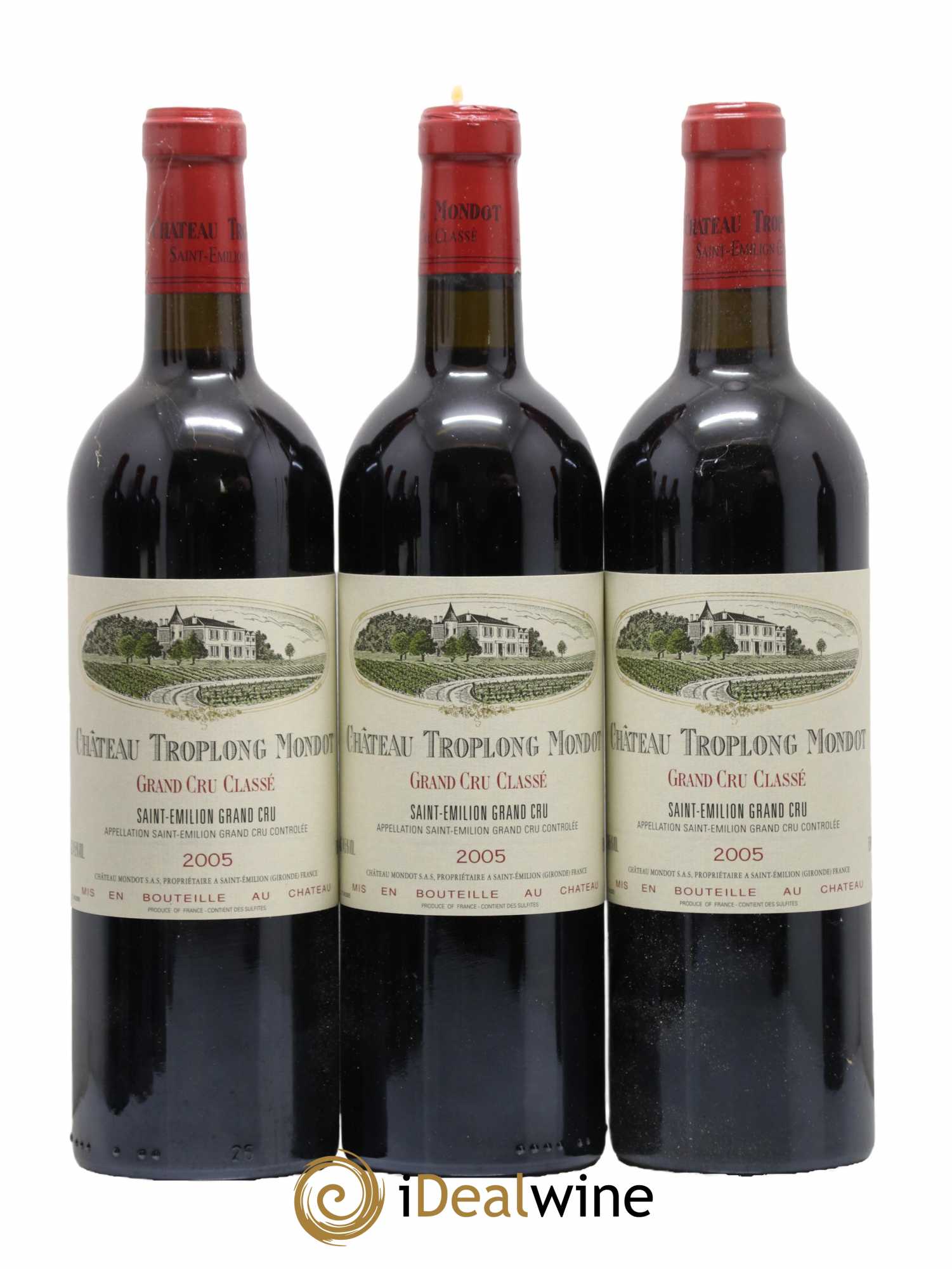 Château Troplong Mondot 1er Grand Cru Classé B 2005 - Lot de 12 bouteilles - 1
