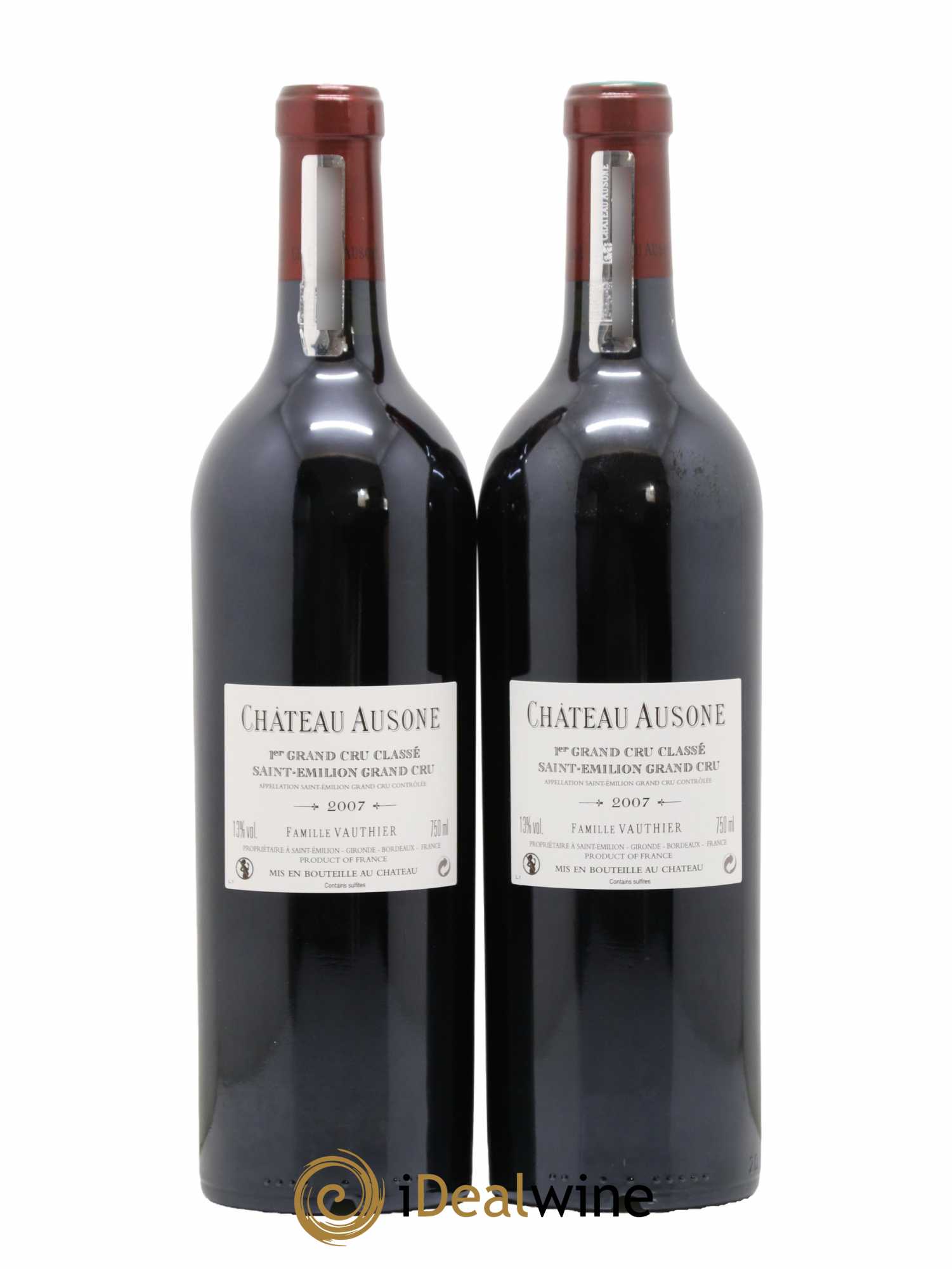 Château Ausone 1er Grand Cru Classé A 2007 - Lot de 2 bouteilles - 1