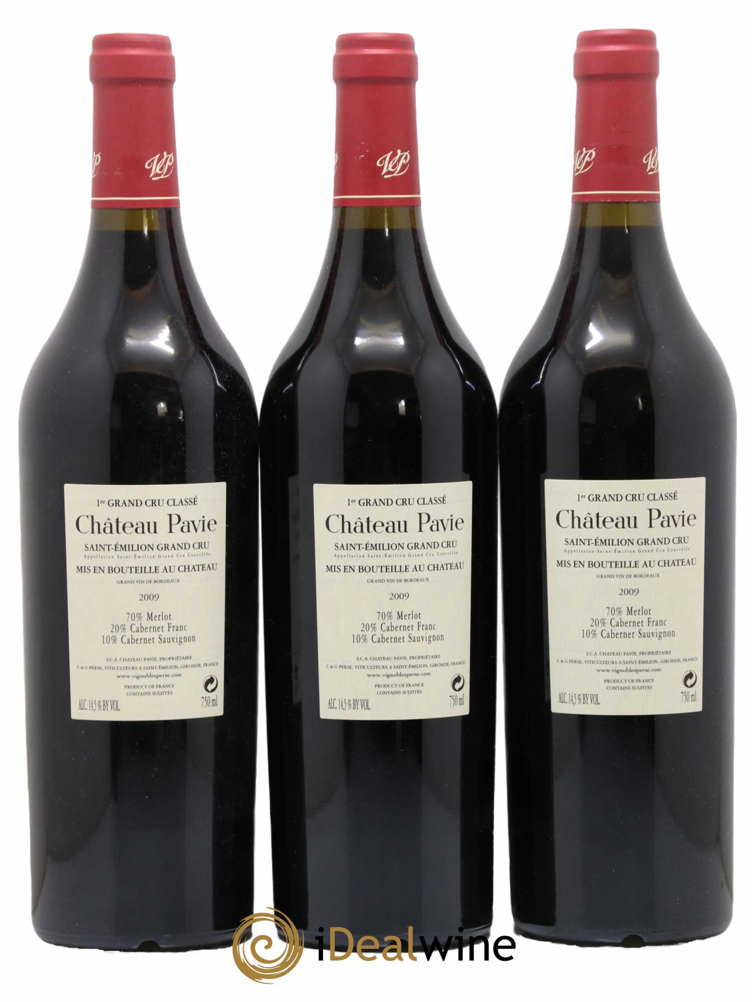 Château Pavie 1er Grand Cru Classé A 2009 - Lot de 3 bouteilles - 1