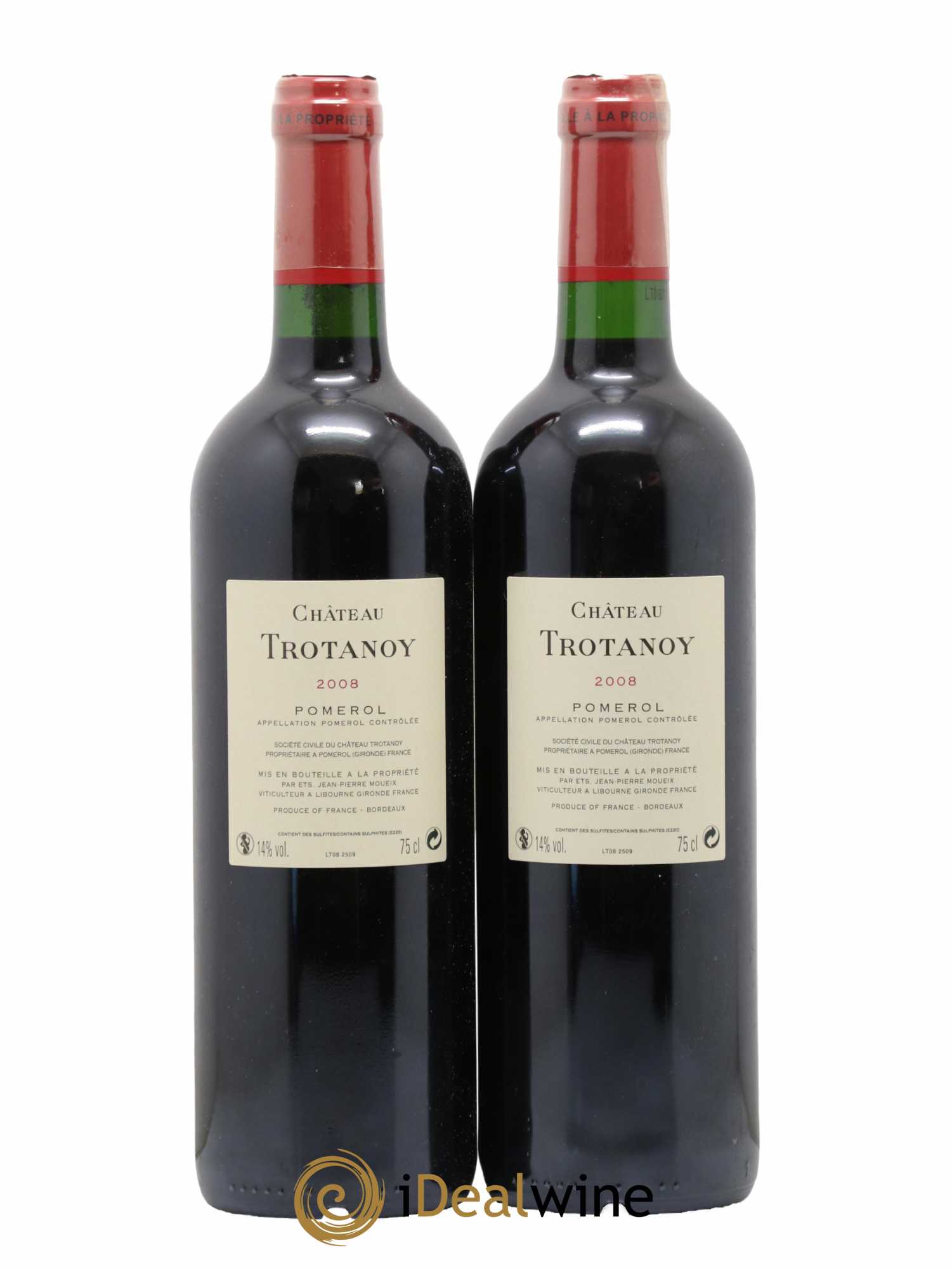 Château Trotanoy 2008 - Lot de 2 bouteilles - 1