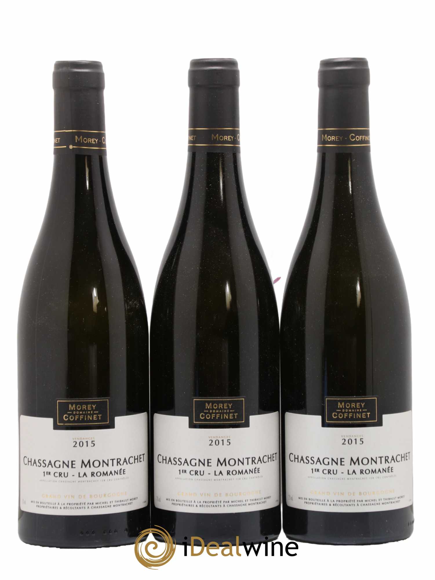 Chassagne-Montrachet 1er Cru La Romanée Morey-Coffinet (Domaine) 2015 - Lot de 3 bouteilles - 0