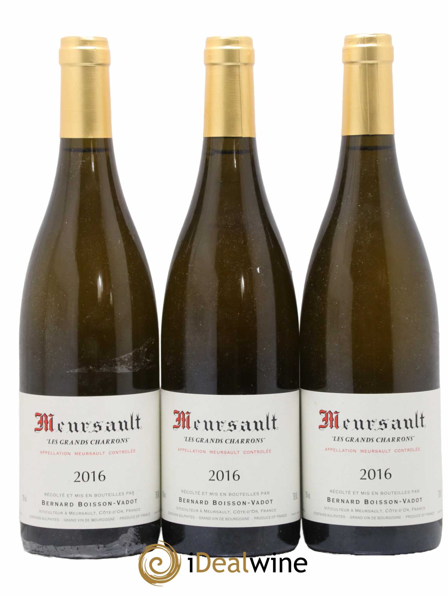 Meursault Les Grands Charrons Boisson-Vadot (Domaine) 2016 - Lot de 3 bouteilles - 0