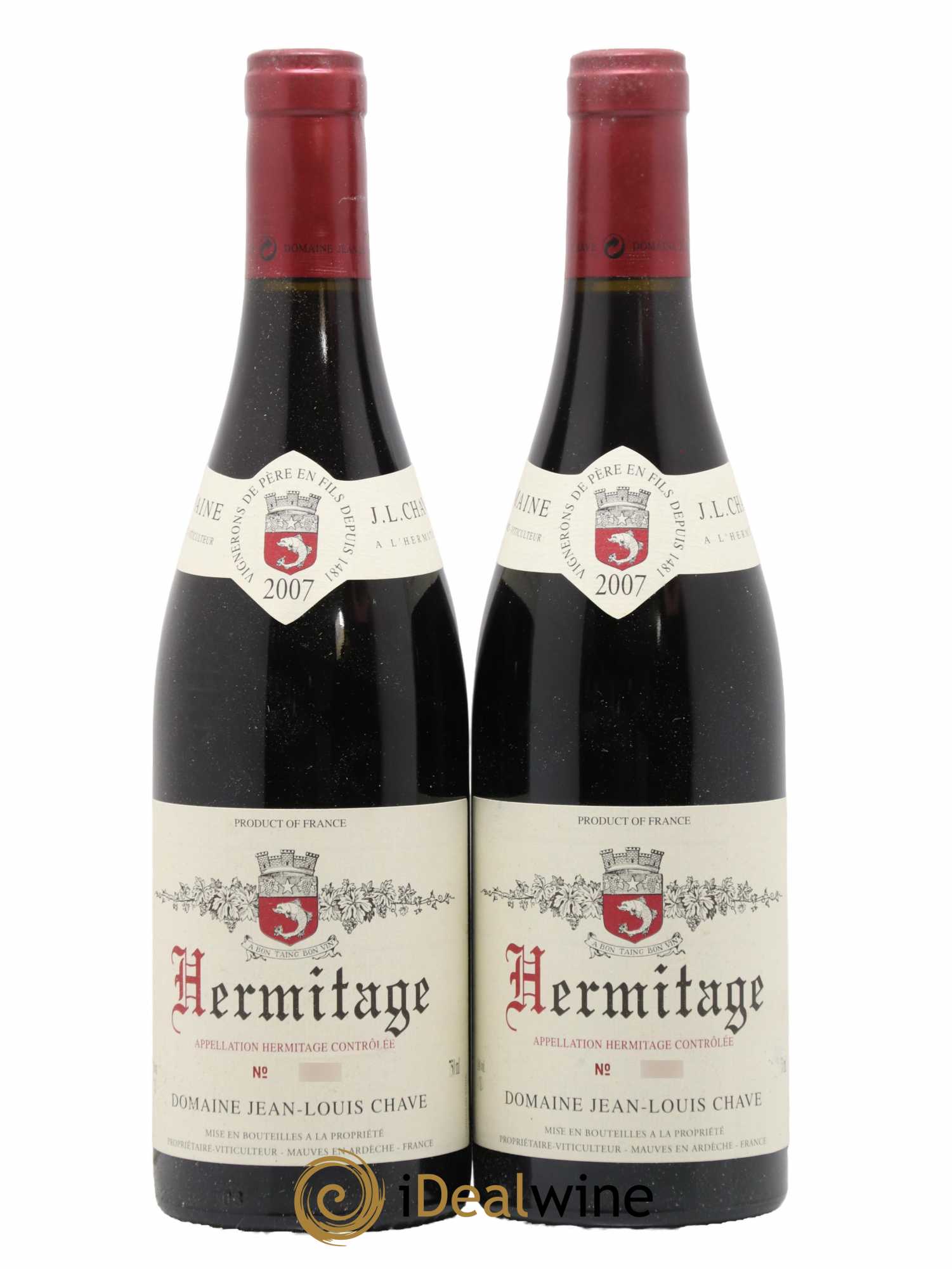 Hermitage Jean-Louis Chave 2007 - Lot de 2 bouteilles - 0