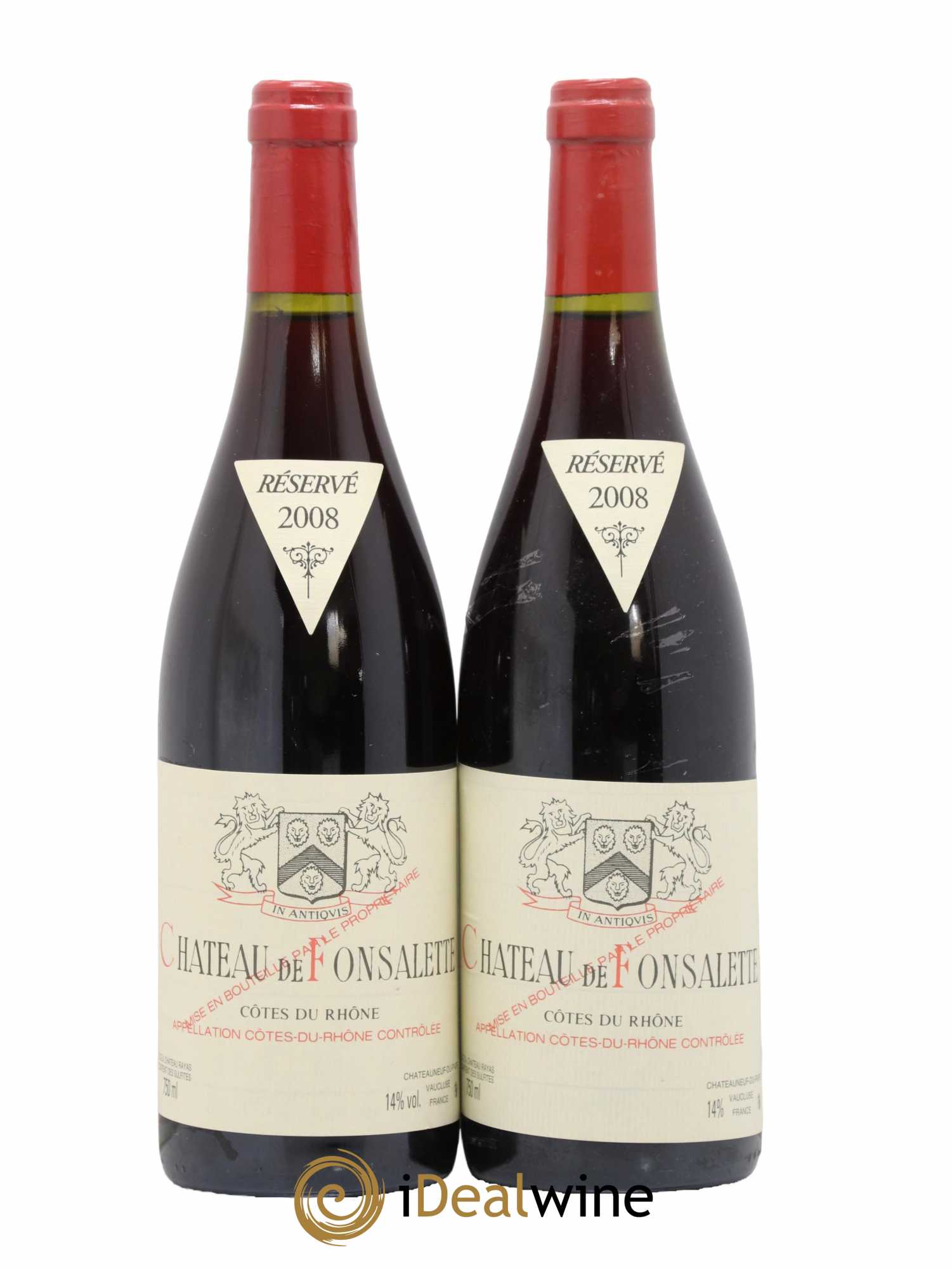 Côtes-du-Rhône Château de Fonsalette Emmanuel Reynaud 2008 - Lot de 2 bouteilles - 0