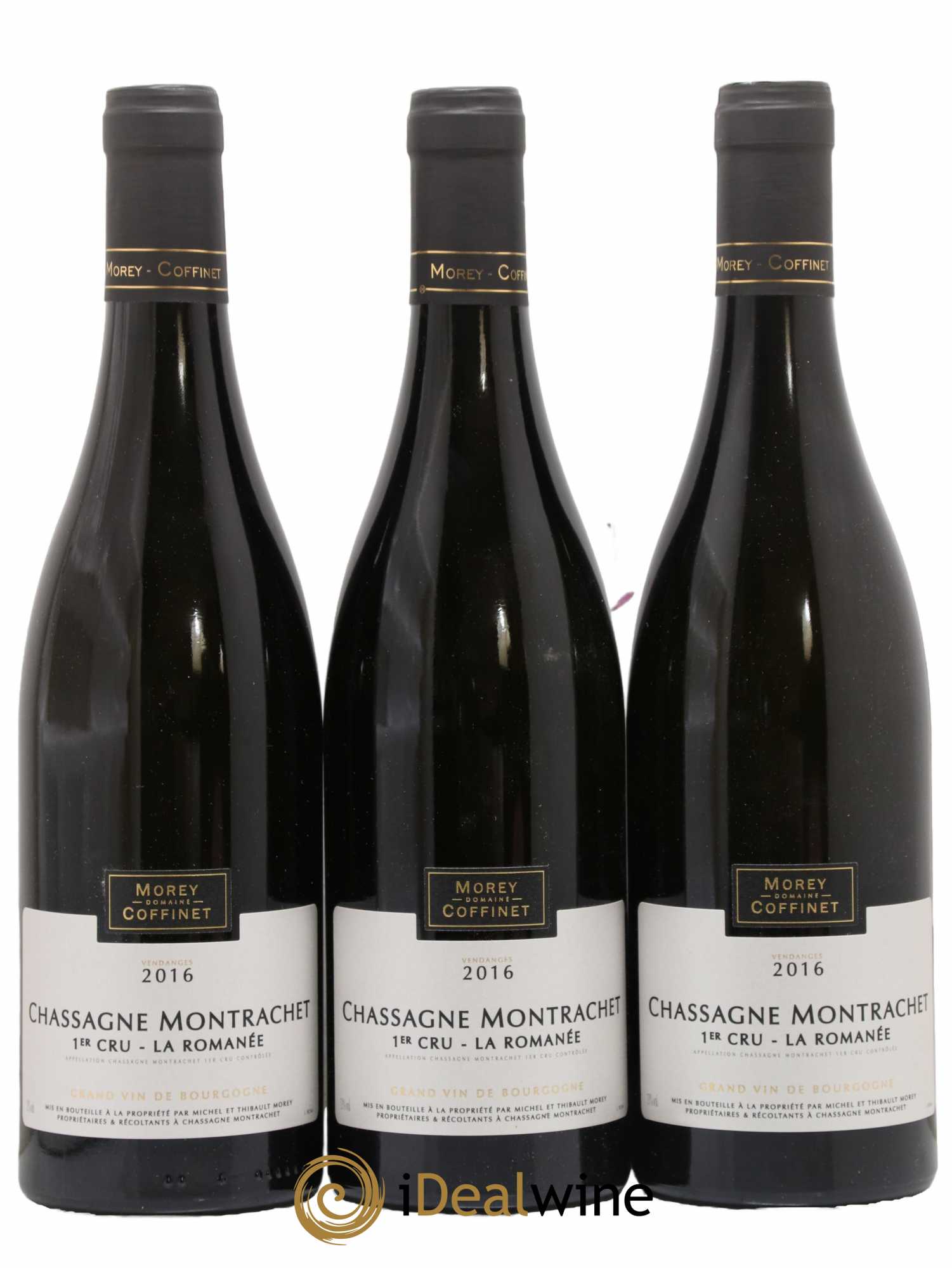 Chassagne-Montrachet 1er Cru La Romanée Morey-Coffinet (Domaine) 2016 - Lot de 3 bouteilles - 0