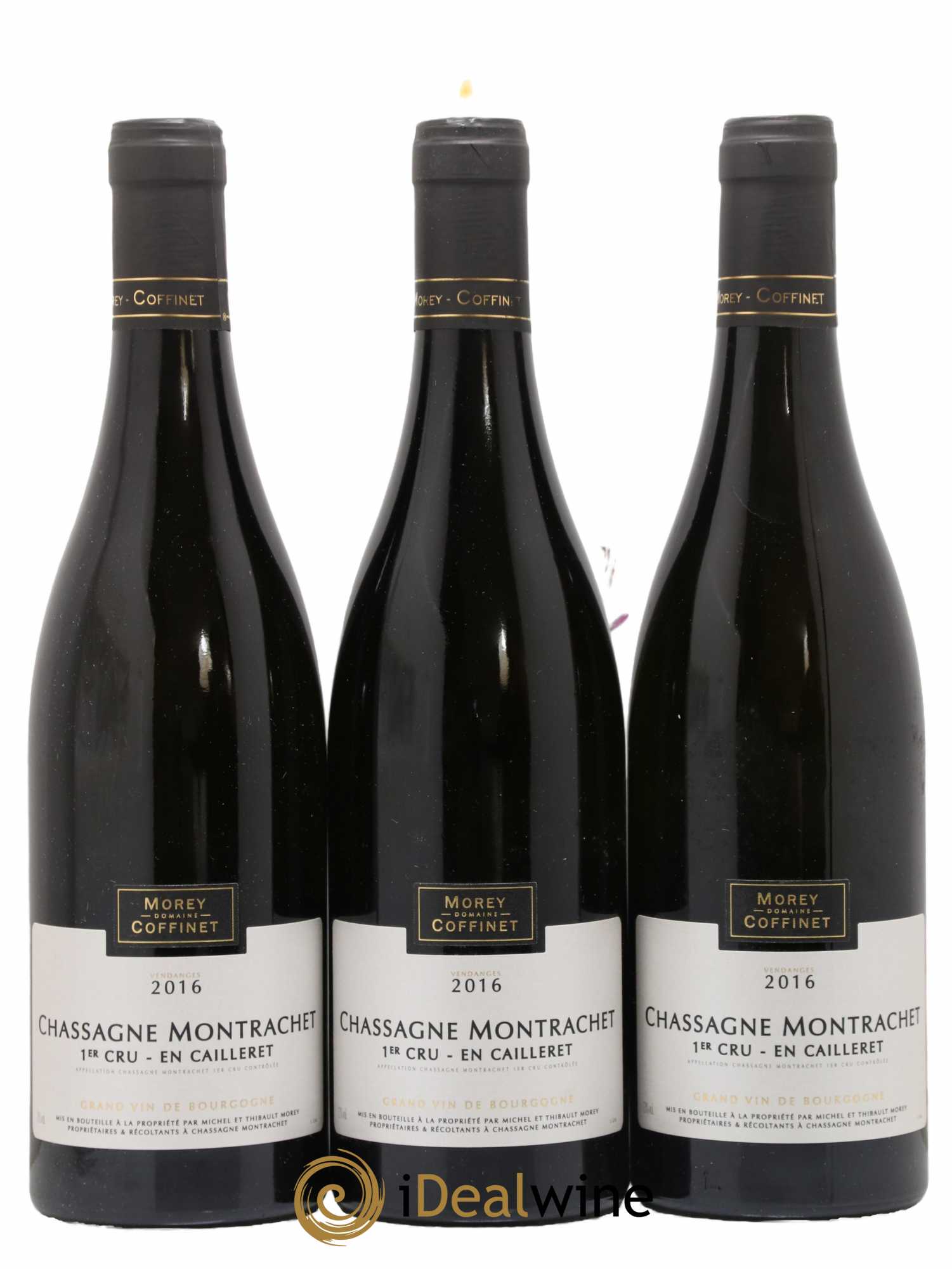 Chassagne-Montrachet 1er Cru En Cailleret Morey-Coffinet (Domaine) 2016 - Lot de 3 bouteilles - 0