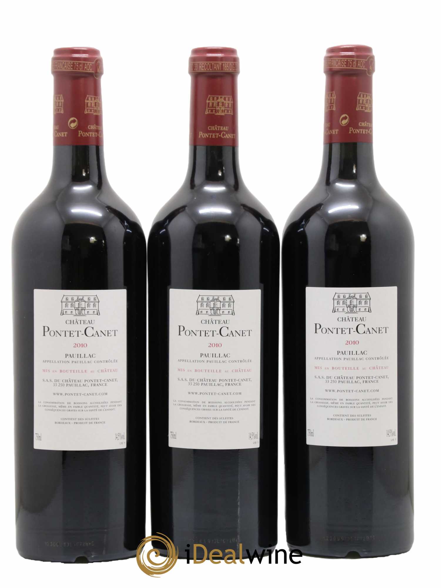 Château Pontet Canet 5ème Grand Cru Classé 2010 - Lot de 12 bouteilles - 6