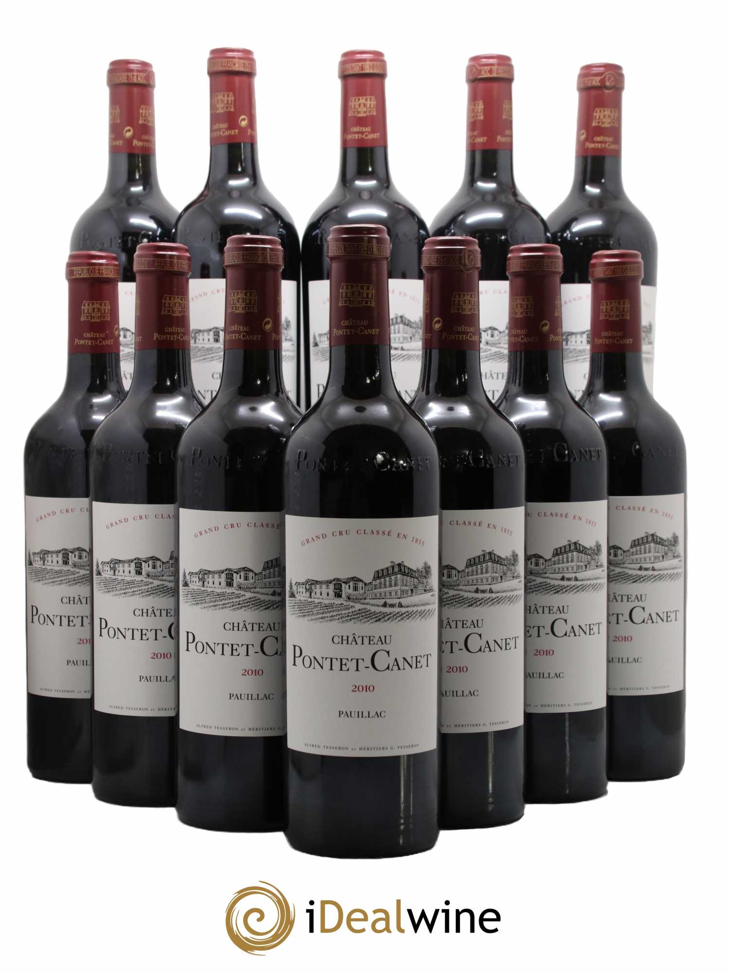 Château Pontet Canet 5ème Grand Cru Classé 2010 - Lot de 12 bouteilles - 0