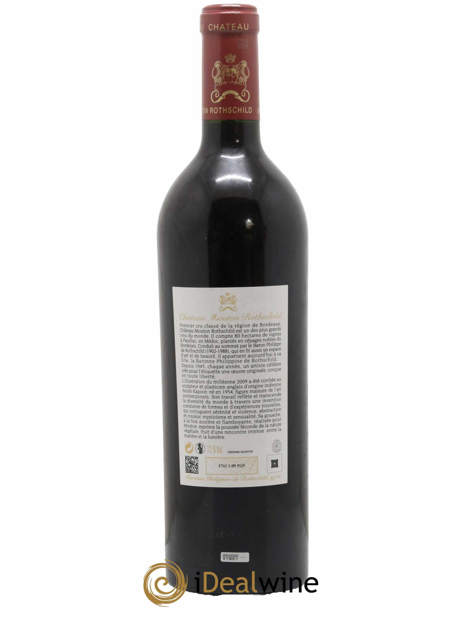 Château Mouton Rothschild 1er Grand Cru Classé 2009 - Lot de 1 bouteille - 1