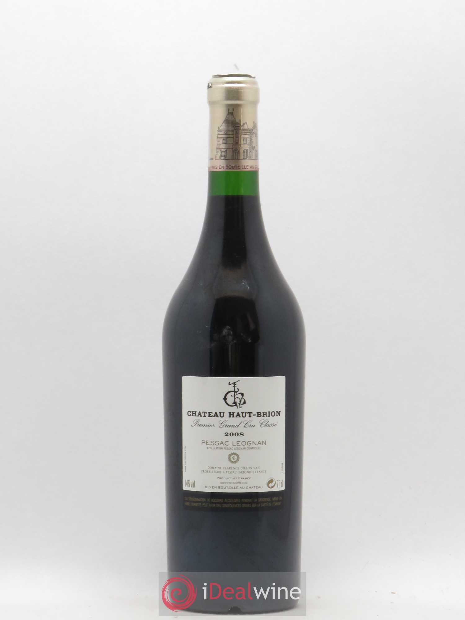 Château Haut Brion 1er Grand Cru Classé 2008 - Lot de 1 bouteille - 1