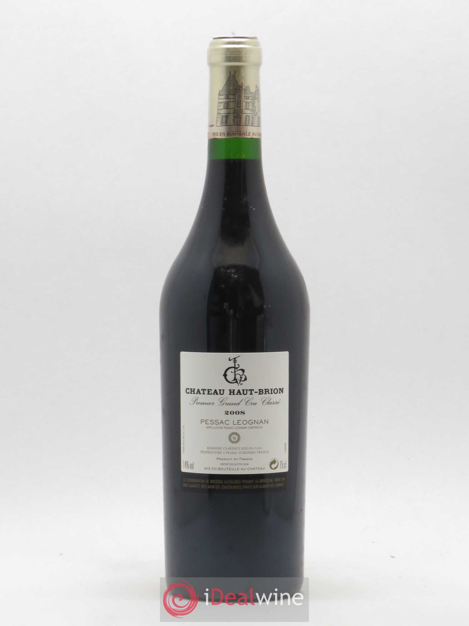 Château Haut Brion 1er Grand Cru Classé 2008 - Lot de 1 bouteille - 1