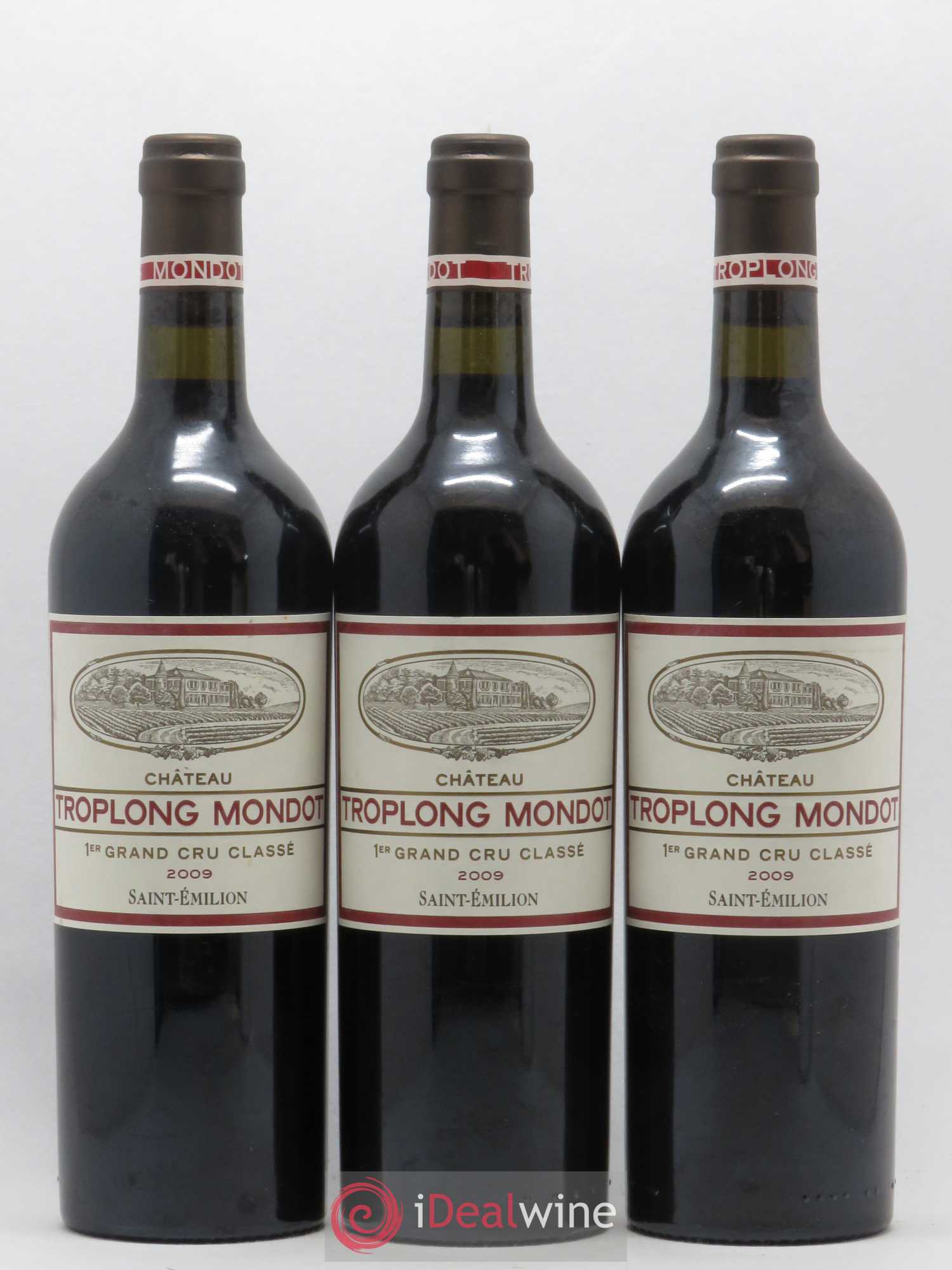 Château Troplong Mondot 1er Grand Cru Classé B 2009 - Lot de 3 bouteilles - 0