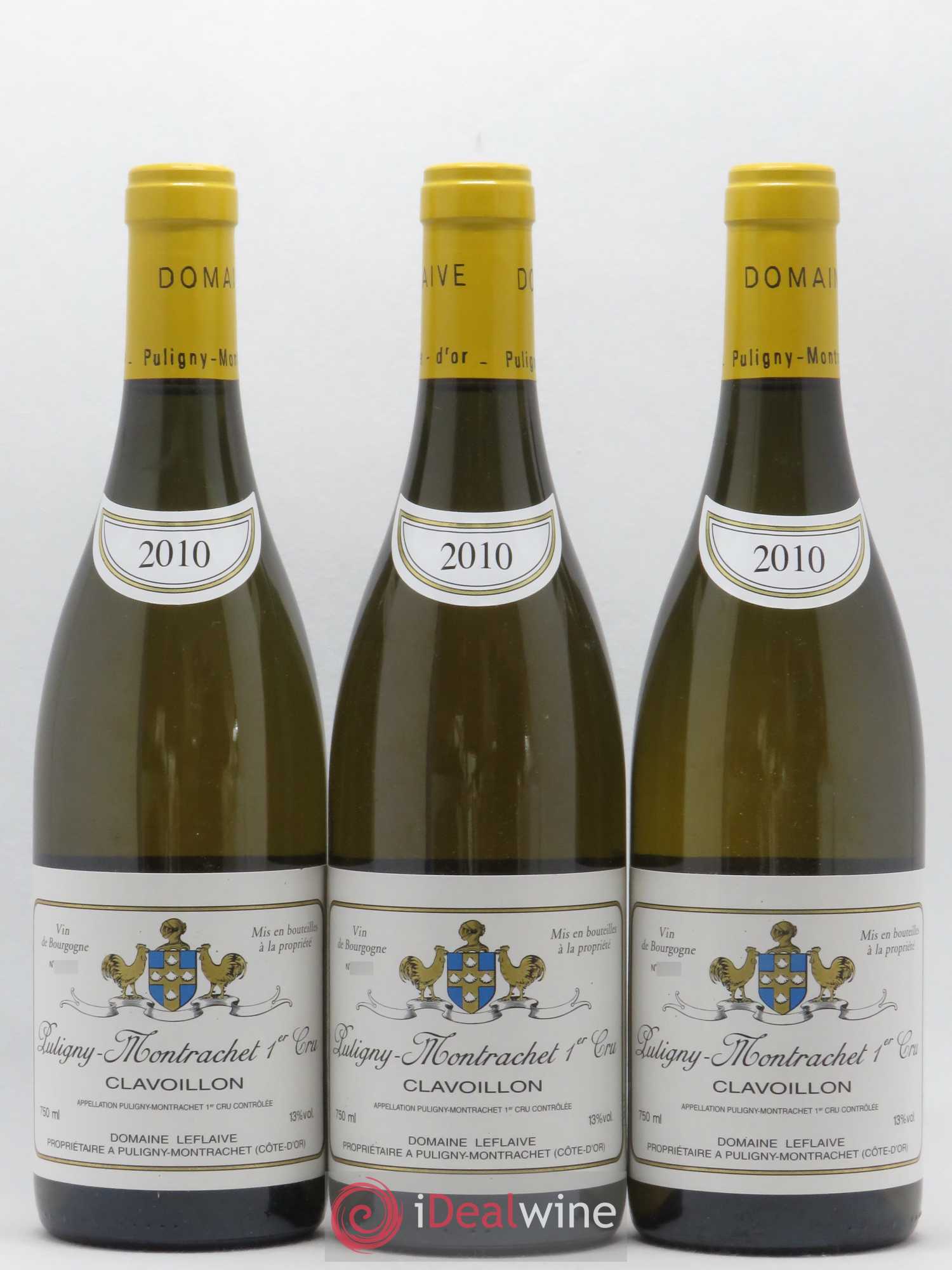 Puligny-Montrachet 1er Cru Clavoillon Leflaive (Domaine) 2010 - Lot de 3 bouteilles - 0