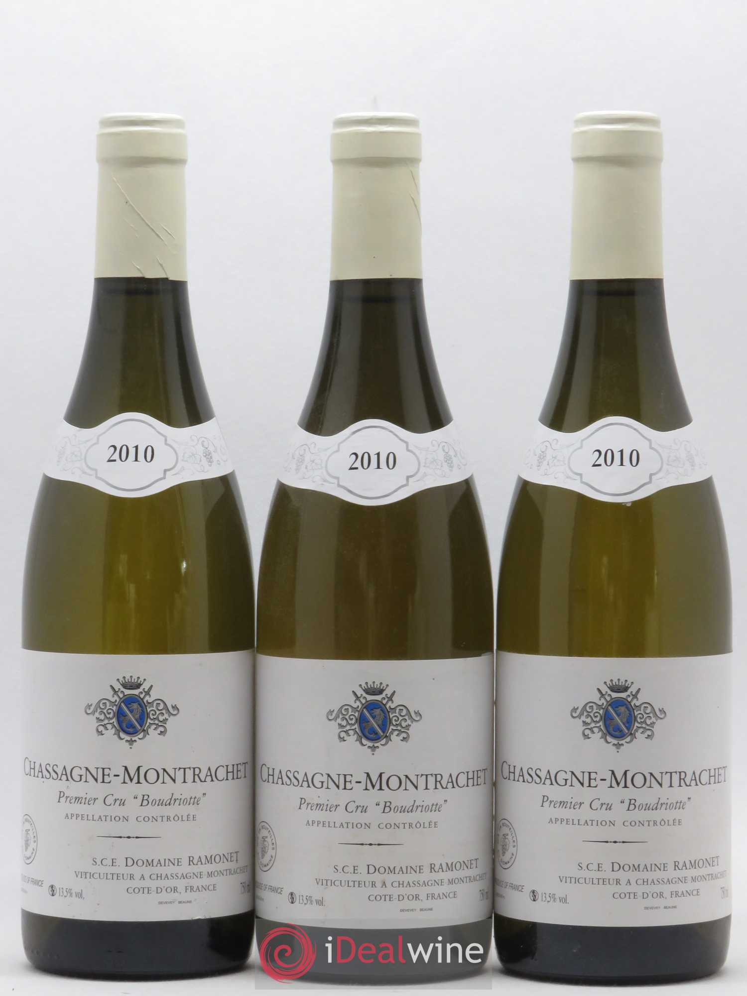 Chassagne-Montrachet 1er Cru Boudriotte Ramonet (Domaine) 2010 - Lot de 3 bouteilles - 0