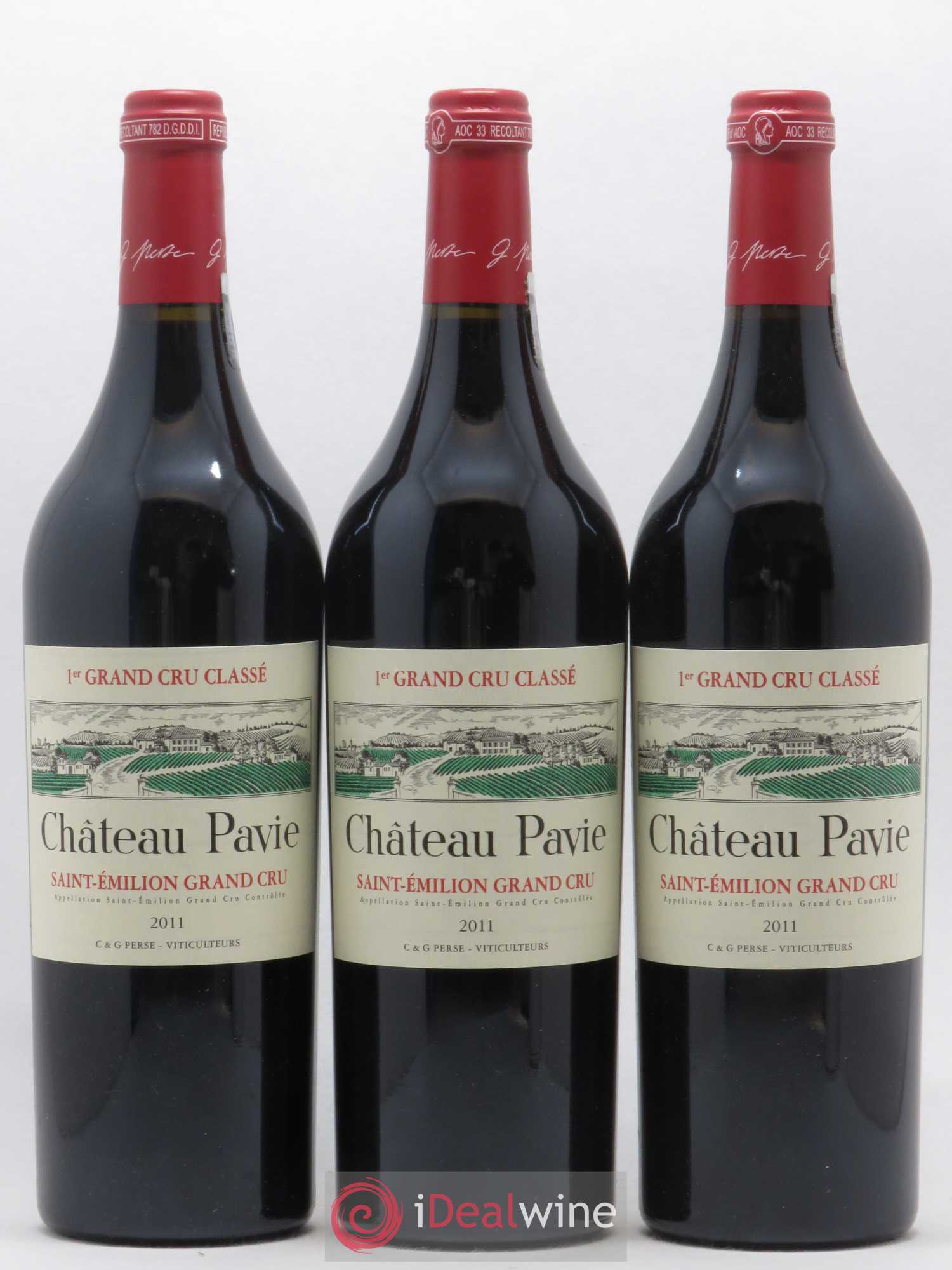 Château Pavie 1er Grand Cru Classé A 2011 - Lot de 3 bouteilles - 0