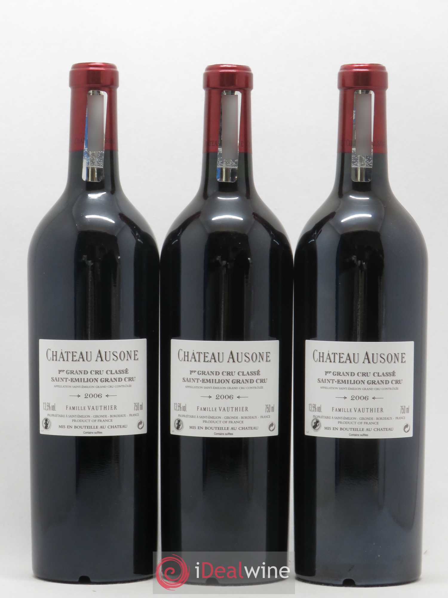 Château Ausone 1er Grand Cru Classé A 2006 - Lot de 3 bouteilles - 1
