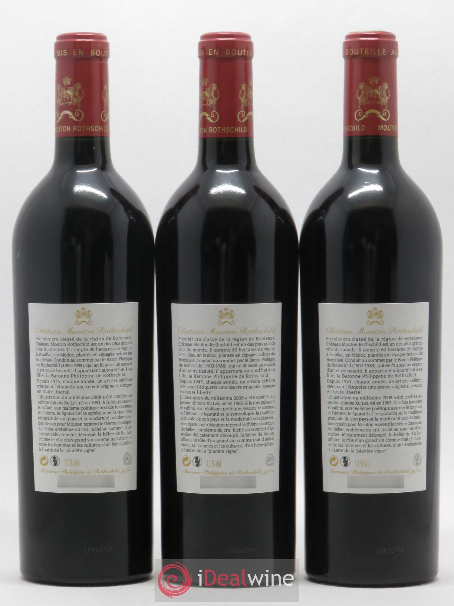 Château Mouton Rothschild 1er Grand Cru Classé 2008 - Lot de 6 bouteilles - 2
