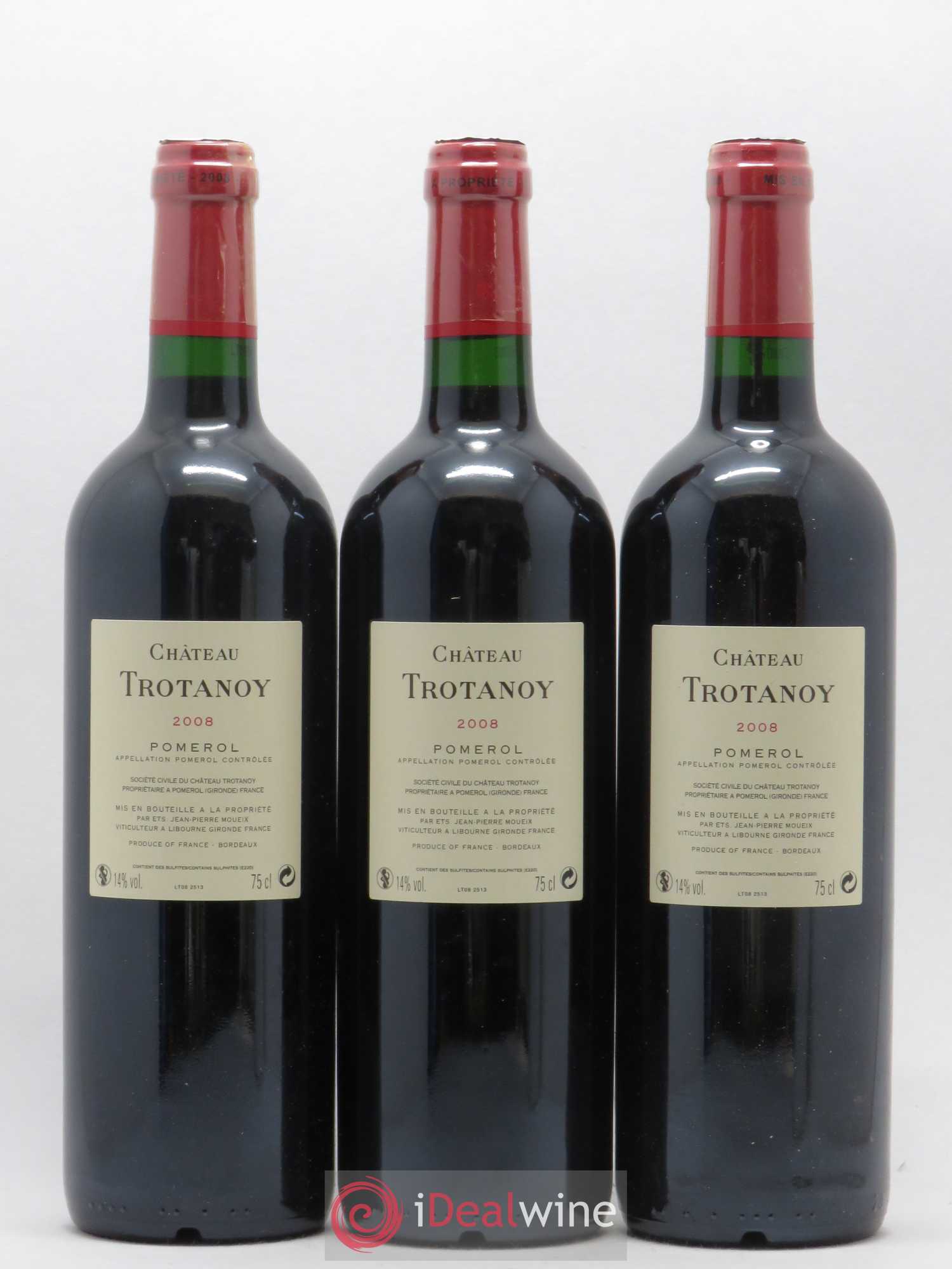 Château Trotanoy 2008 - Lot de 3 bouteilles - 1