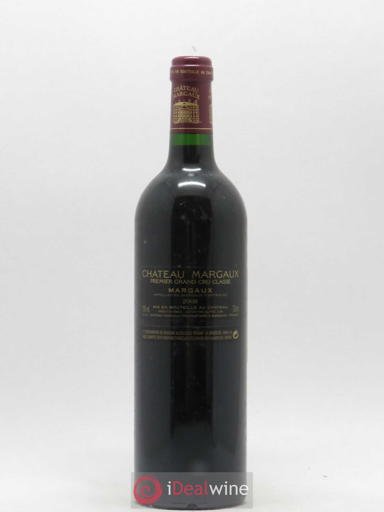 Château Margaux 1er Grand Cru Classé 2008 - Lot de 1 bouteille - 1