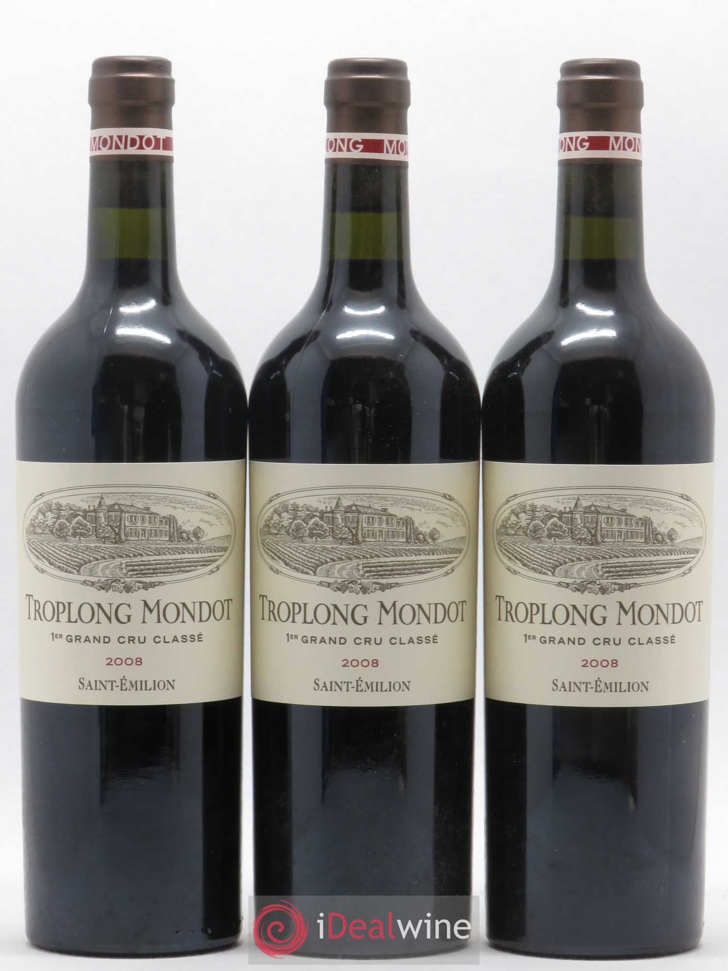 Château Troplong Mondot 1er Grand Cru Classé B 2008 - Lot de 6 bouteilles - 1