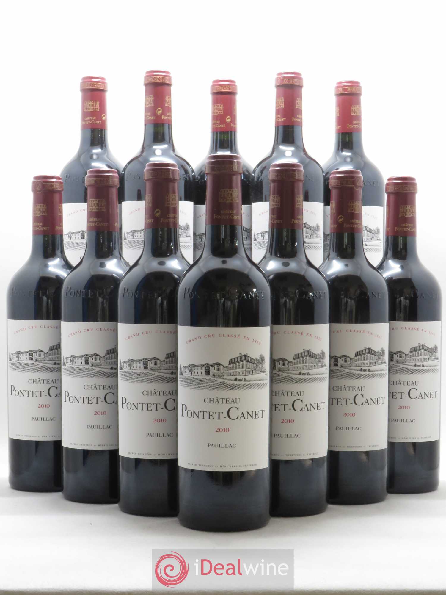 Château Pontet Canet 5ème Grand Cru Classé 2010 - Lot de 12 bouteilles - 0
