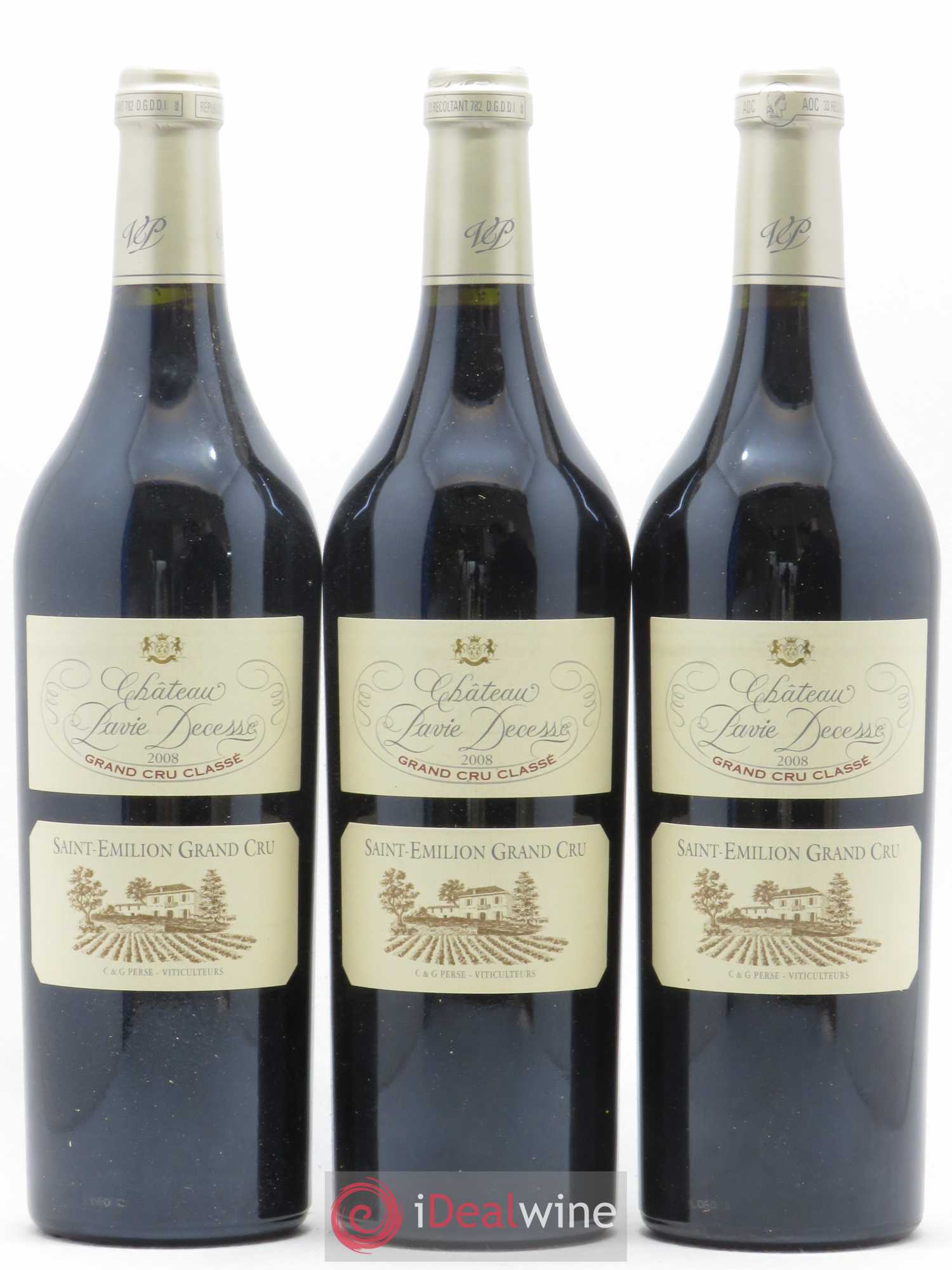 Château Pavie Decesse Grand Cru Classé 2008 - Lot de 3 bouteilles - 0