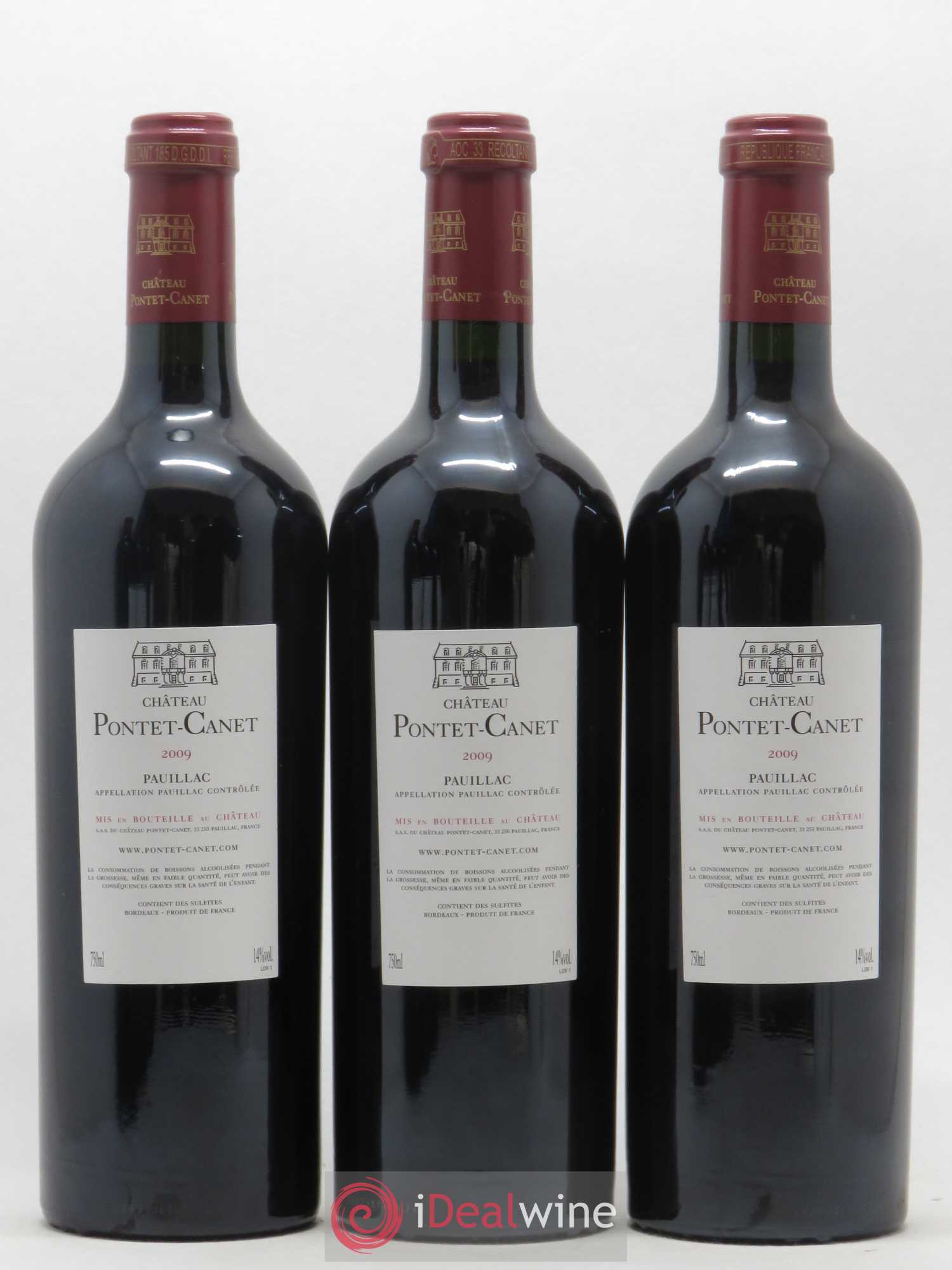 Château Pontet Canet 5ème Grand Cru Classé 2009 - Lot de 12 bouteilles - 6