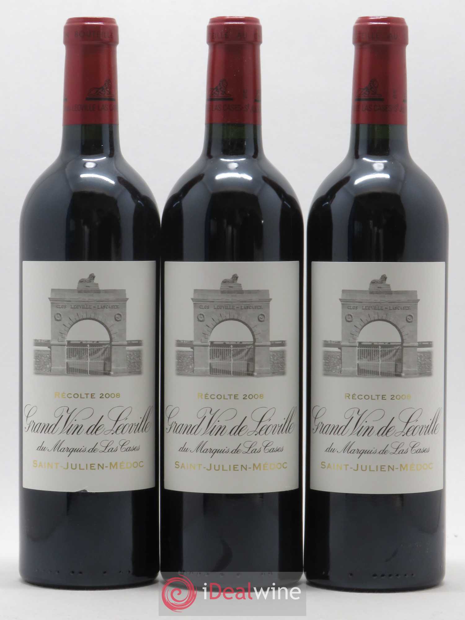 Château Léoville Las Cases 2ème Grand Cru Classé 2008 - Lot de 12 bouteilles - 1