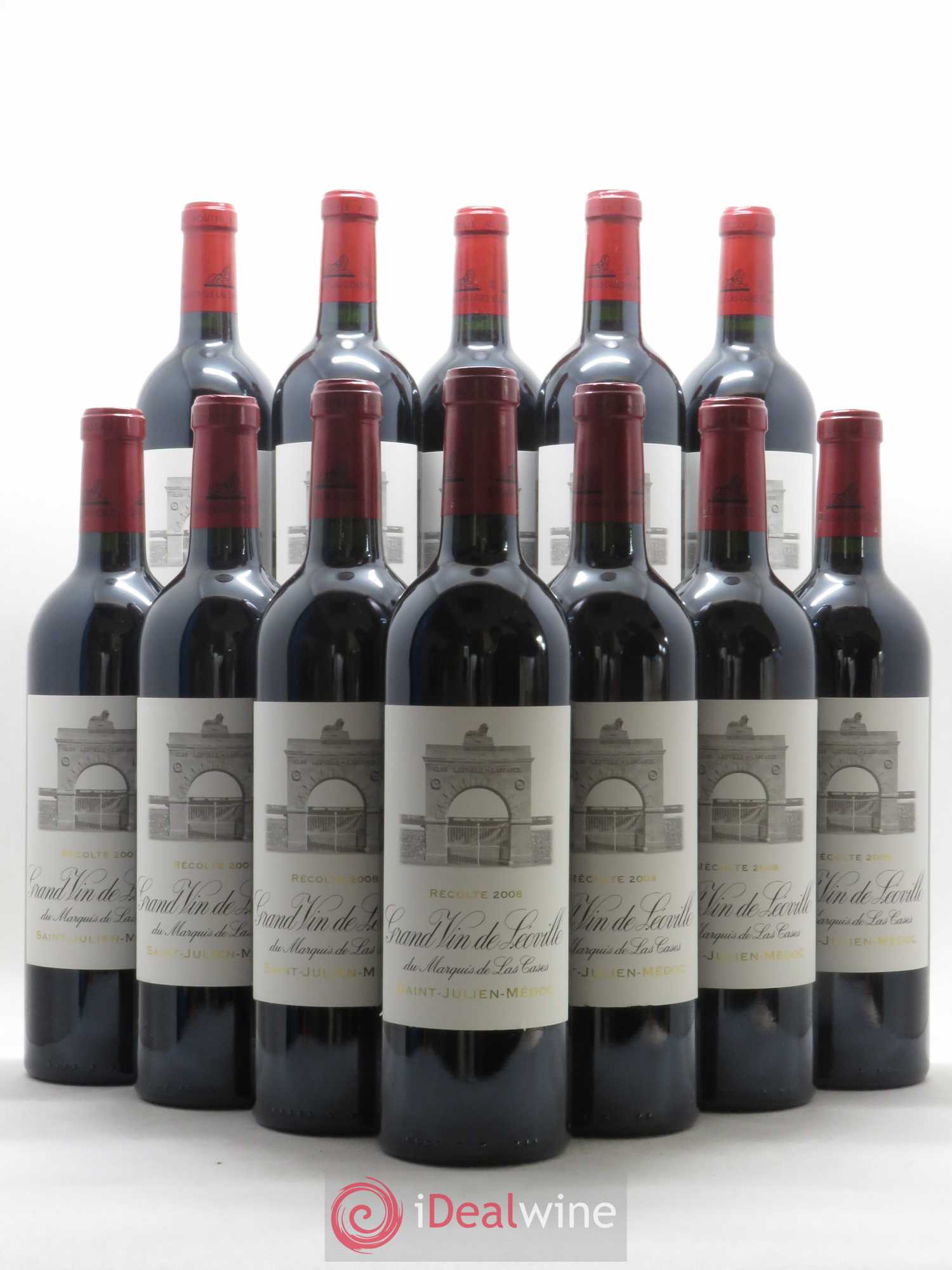 Château Léoville Las Cases 2ème Grand Cru Classé 2008 - Lot de 12 bouteilles - 0