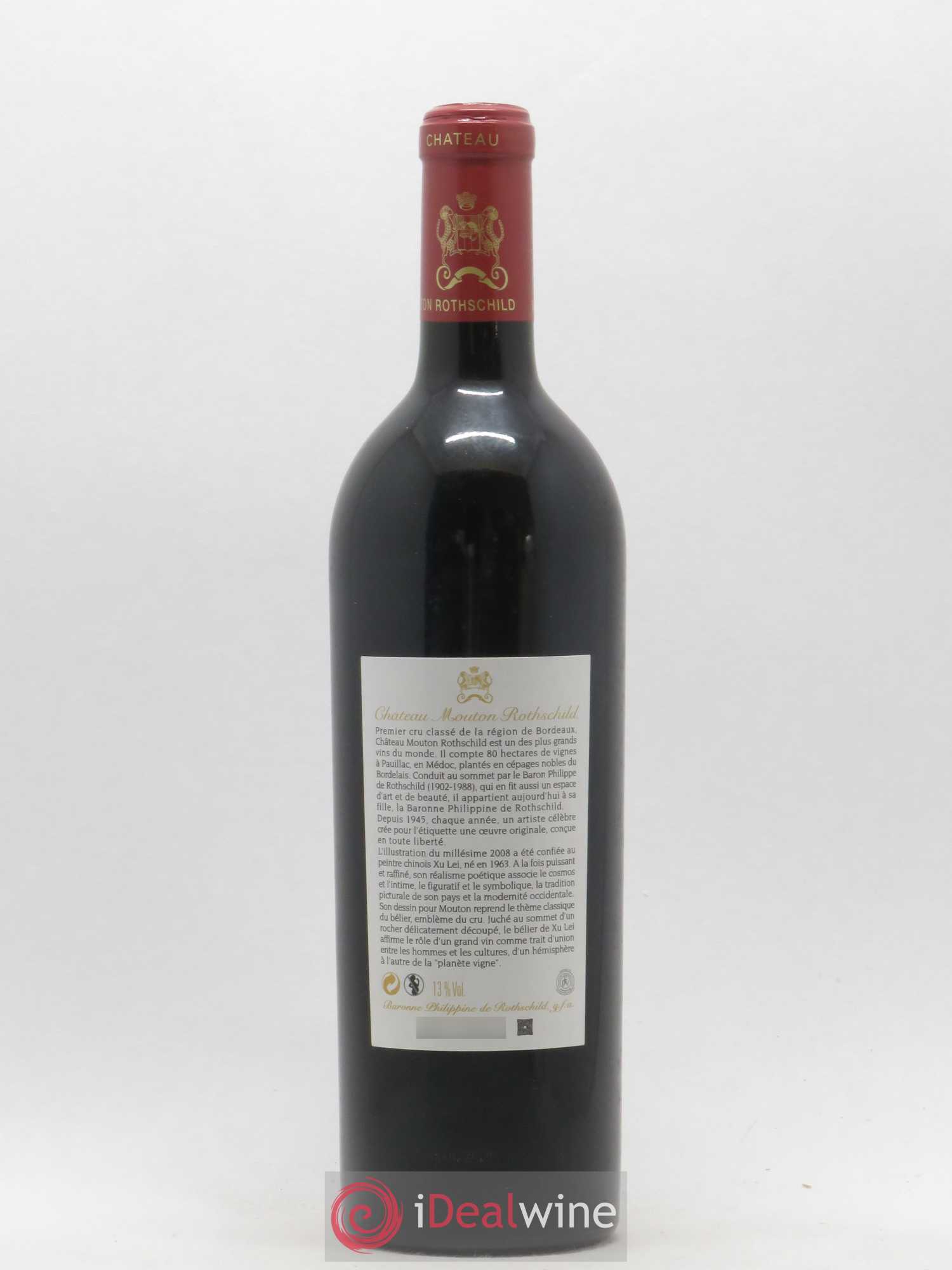 Château Mouton Rothschild 1er Grand Cru Classé 2008 - Lot de 1 bouteille - 1