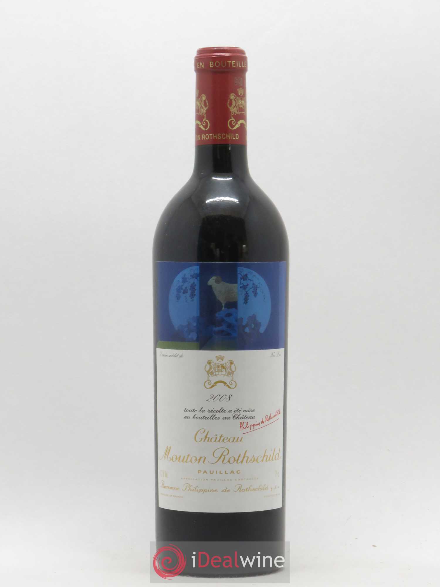Château Mouton Rothschild 1er Grand Cru Classé 2008 - Lot de 1 bouteille - 0