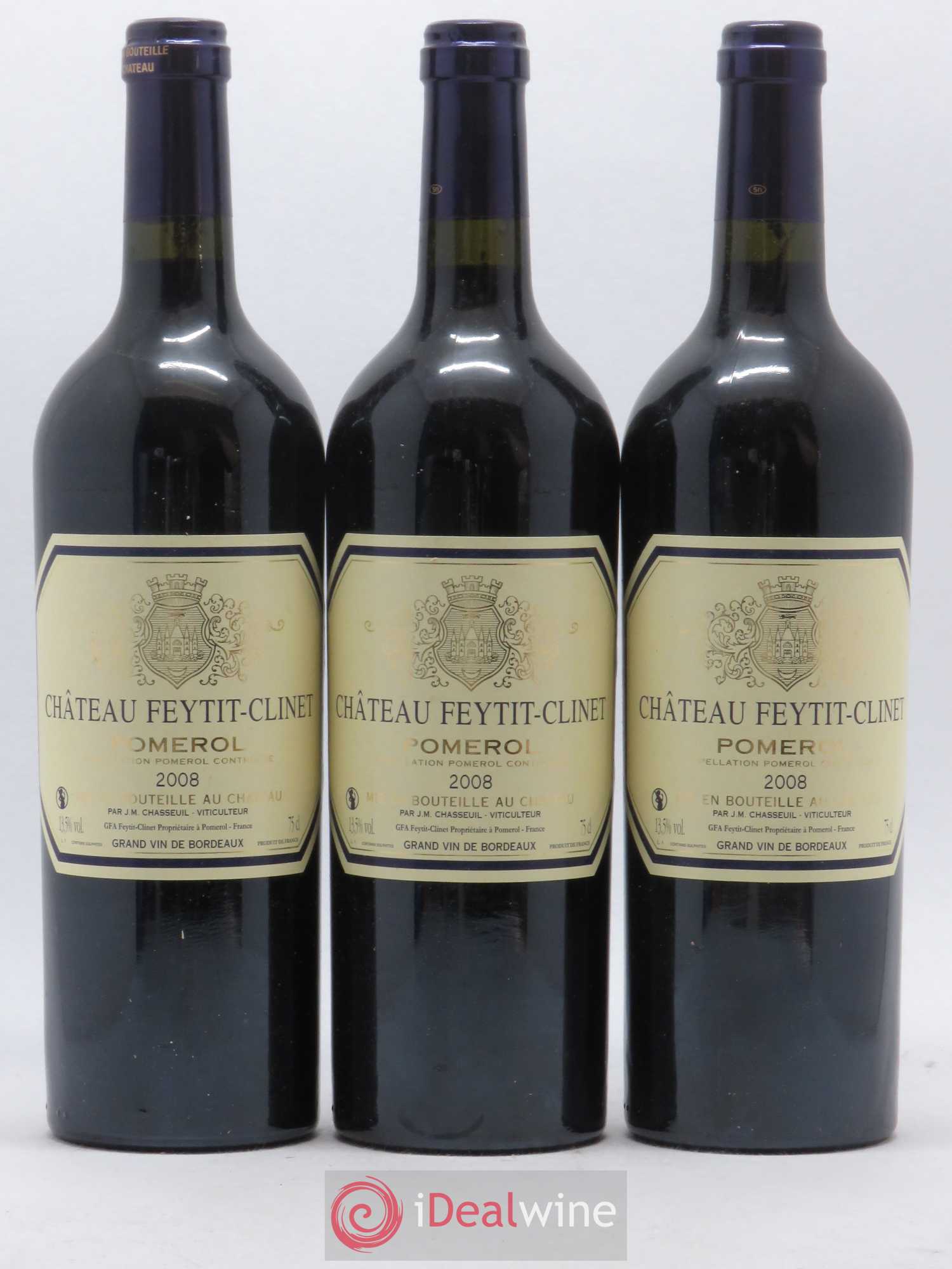Château Feytit-Clinet 2008 - Lot de 3 bouteilles - 0