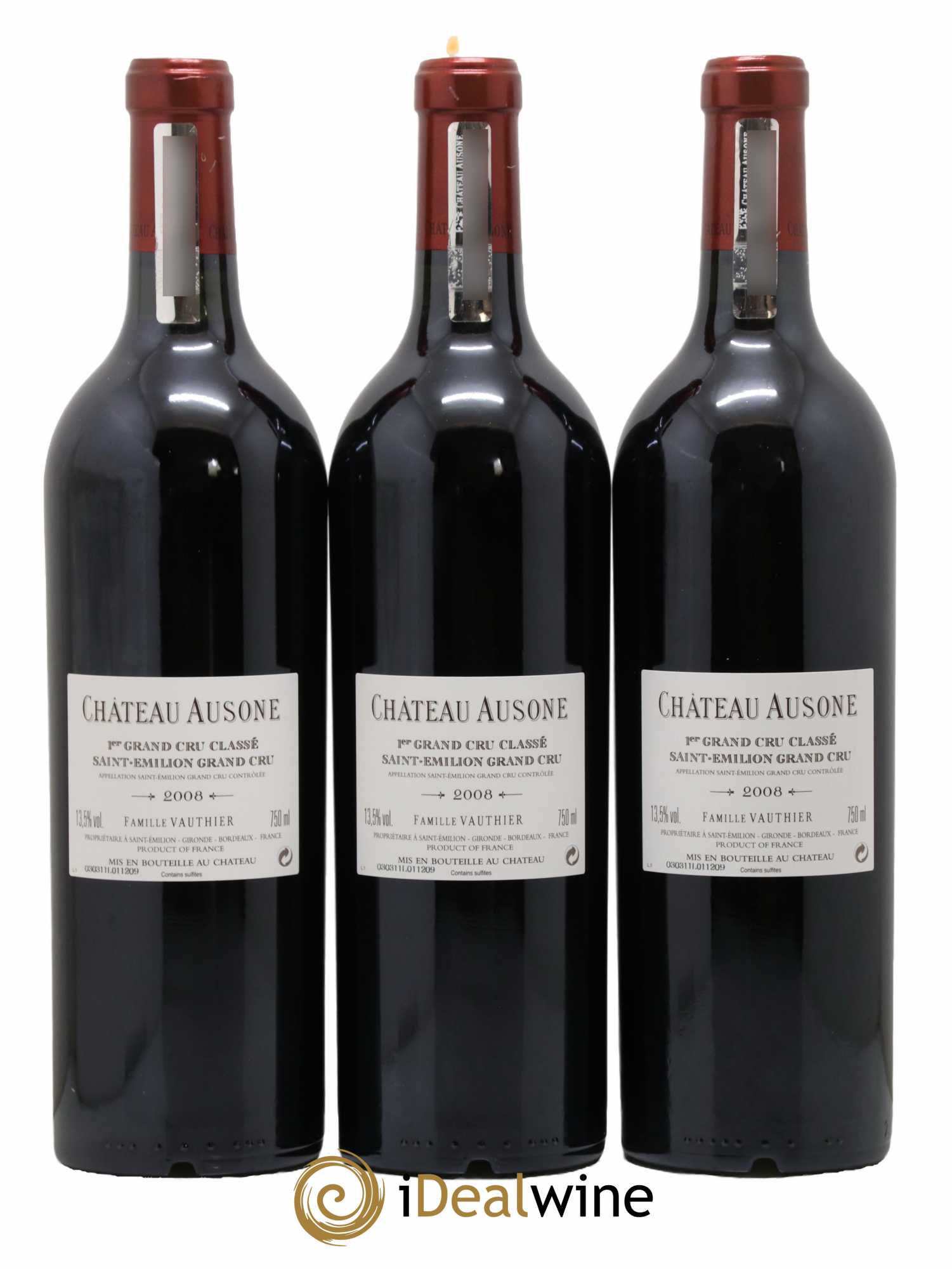Château Ausone 1er Grand Cru Classé A 2008 - Posten von 3 Flaschen - 2